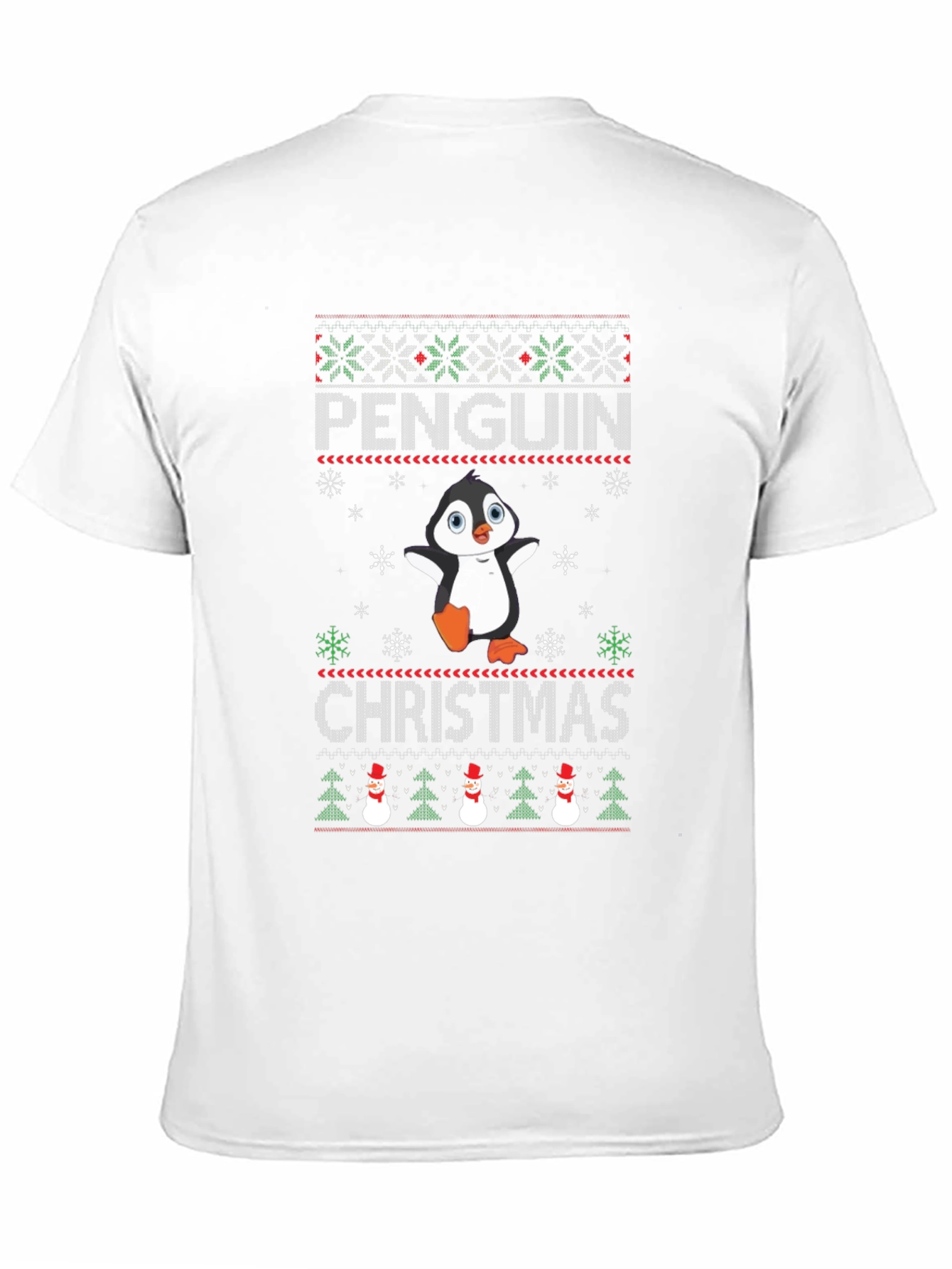 Penguin Christmas T-Shirt Ugly Sweater Holiday