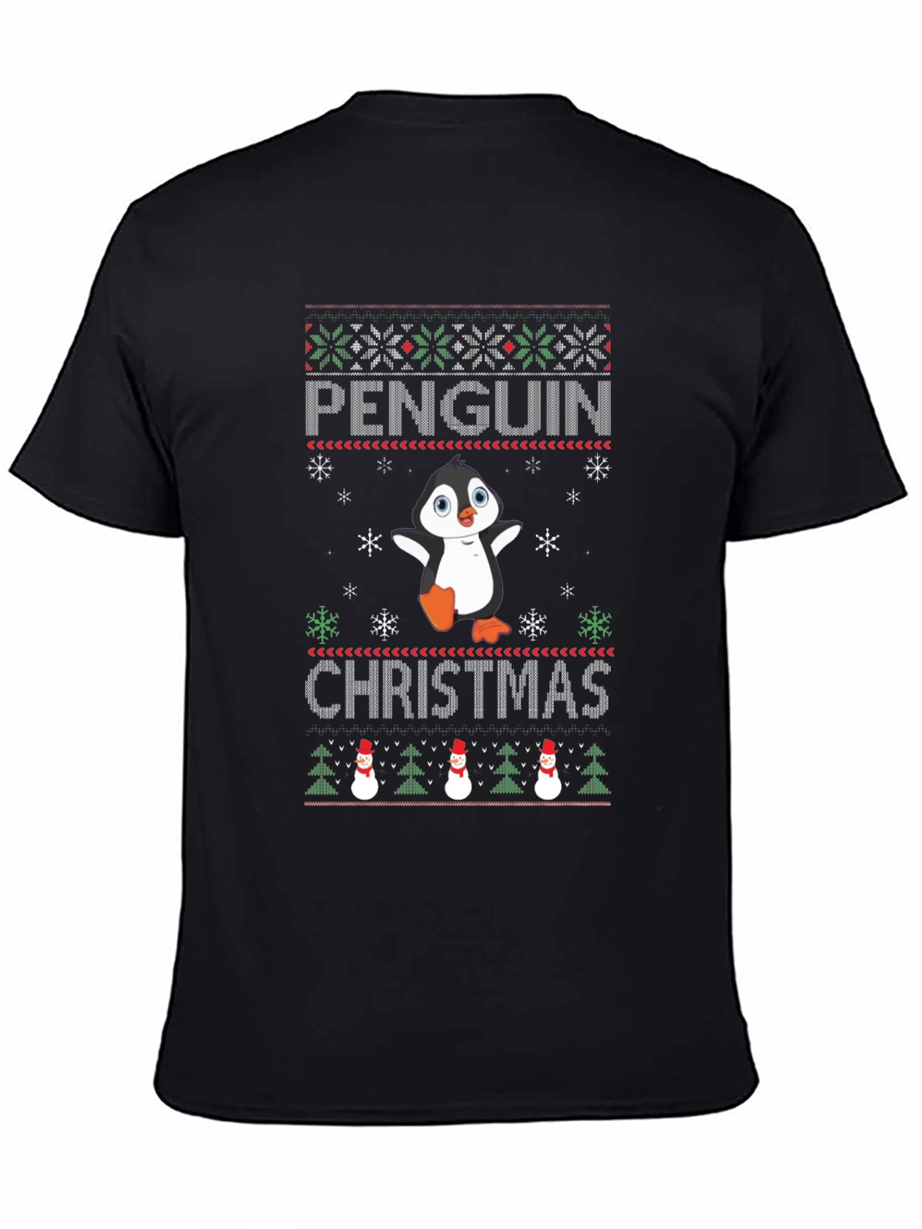 Penguin Christmas T-Shirt Ugly Sweater Holiday