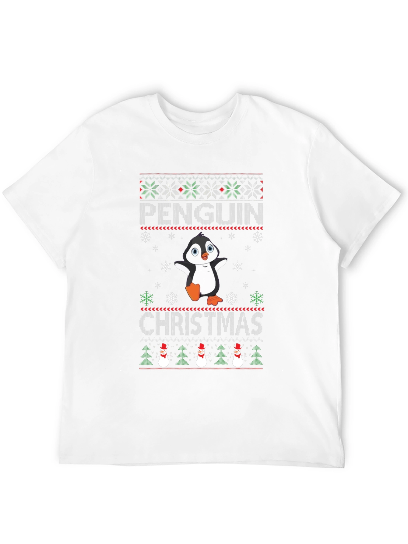 Penguin Christmas T-Shirt Ugly Sweater Holiday