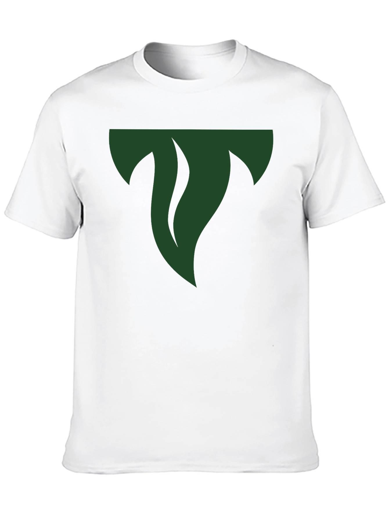 Mens Black Tee with Abstract Green Logo