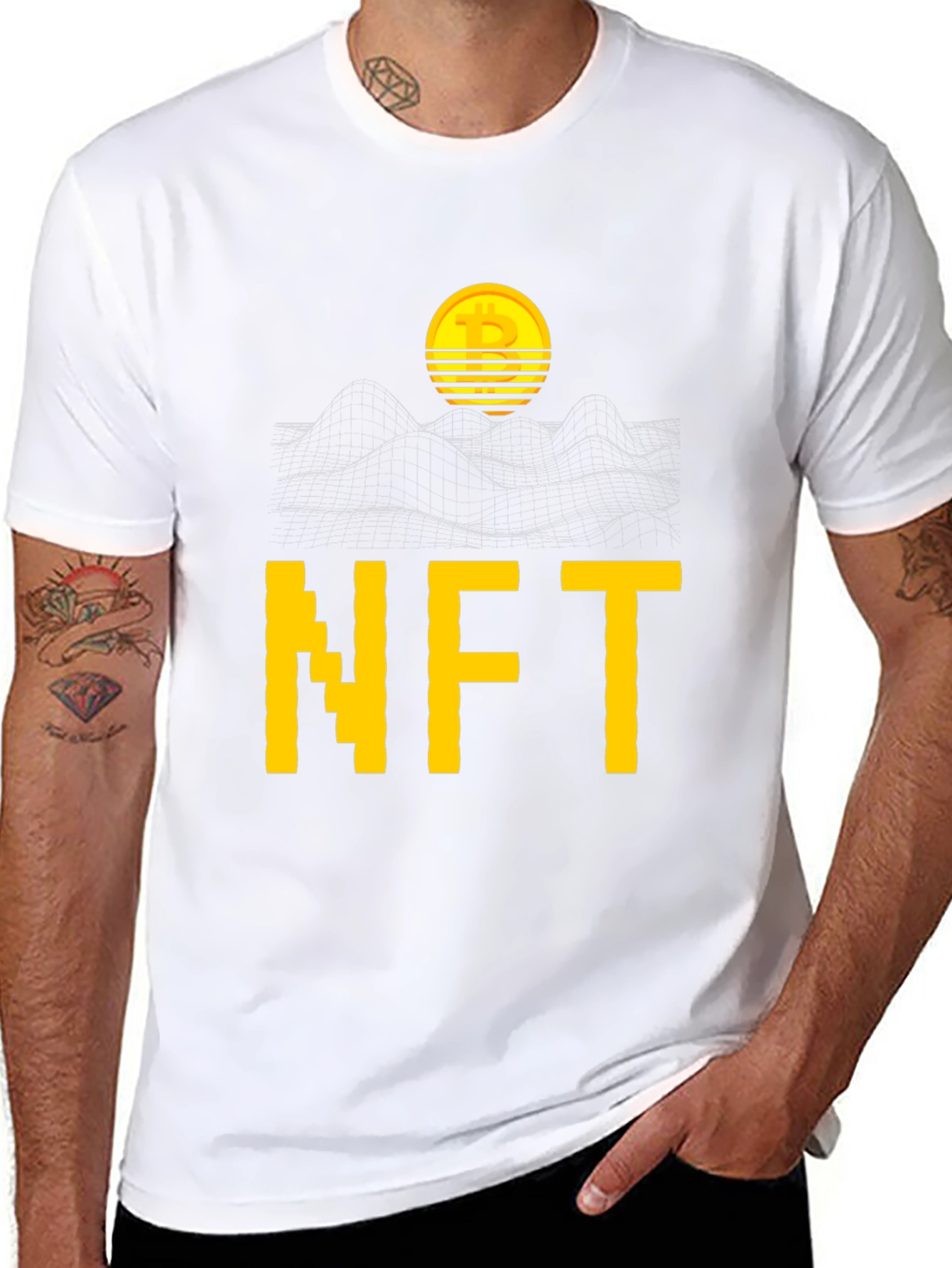 NFT Bitcoin Graphic Tee - Crypto Art Fashion