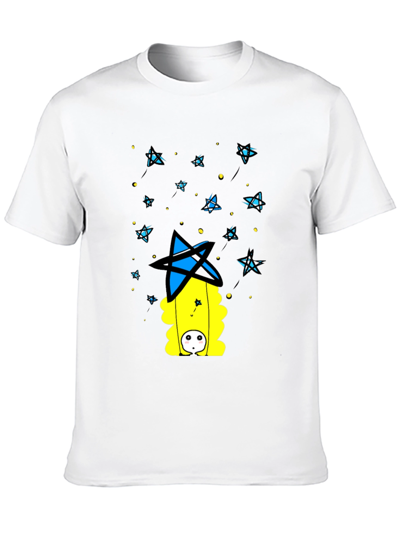 Unique Graphic Print Black T-Shirt
