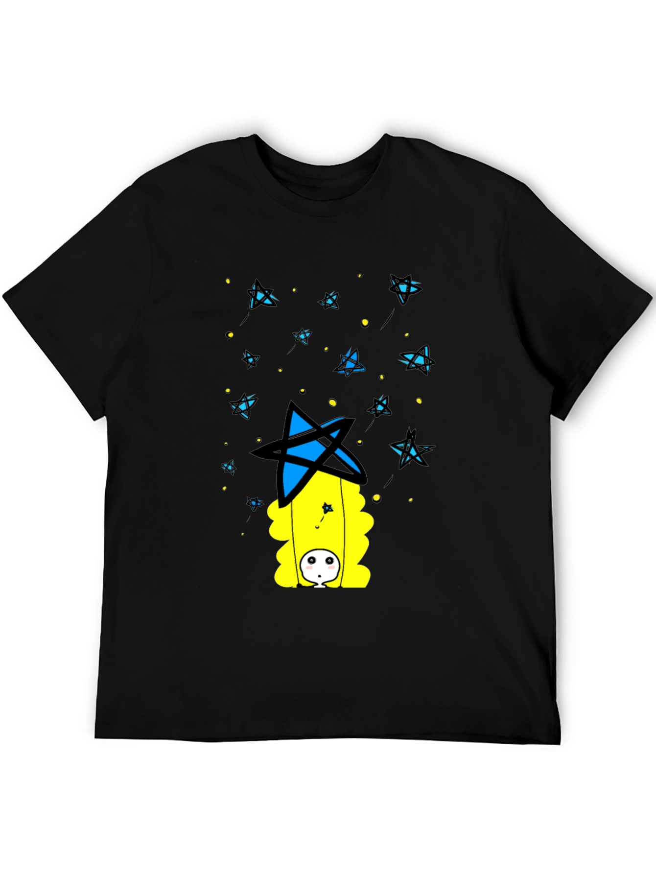 Unique Graphic Print Black T-Shirt