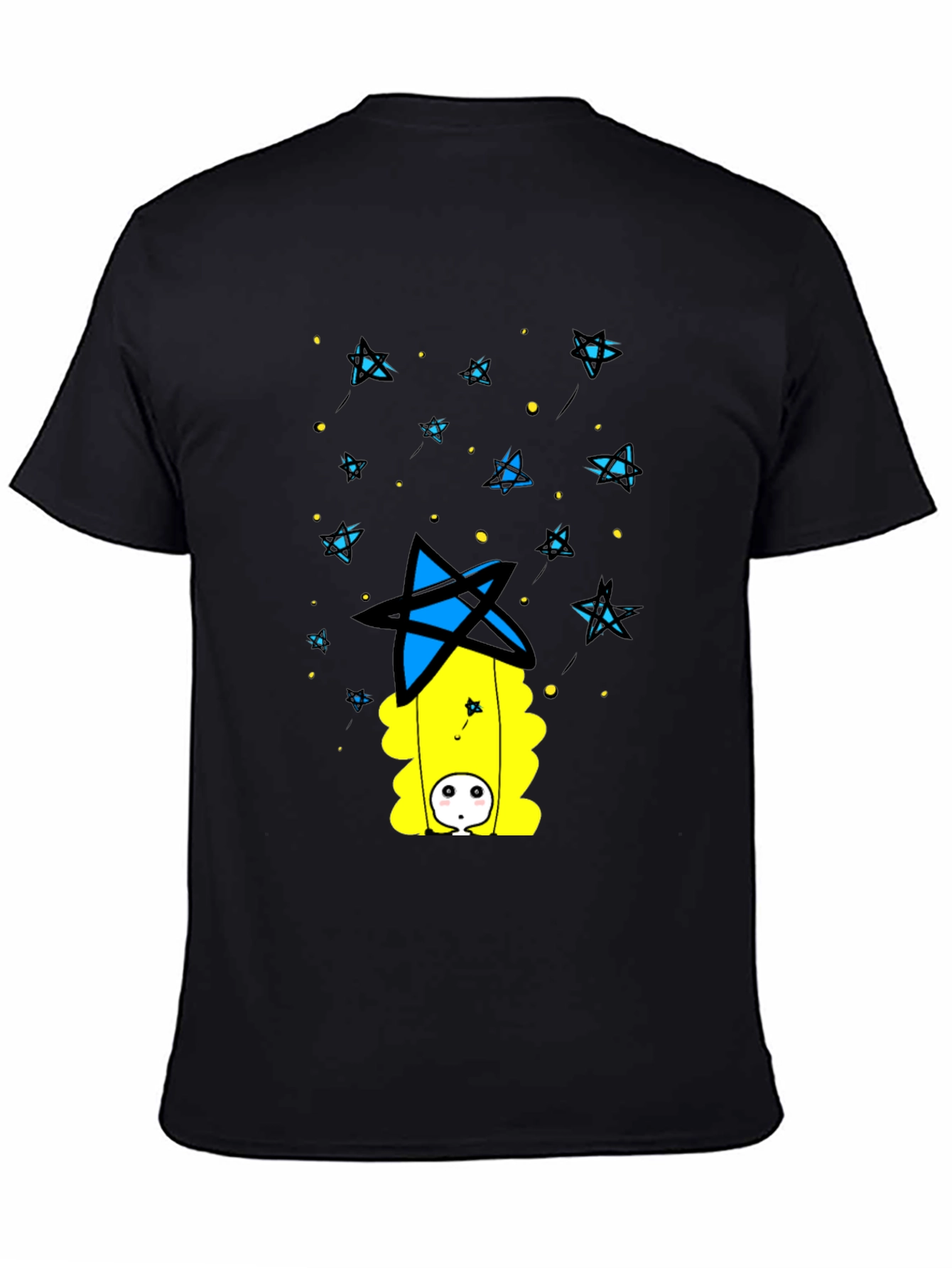 Unique Graphic Print Black T-Shirt