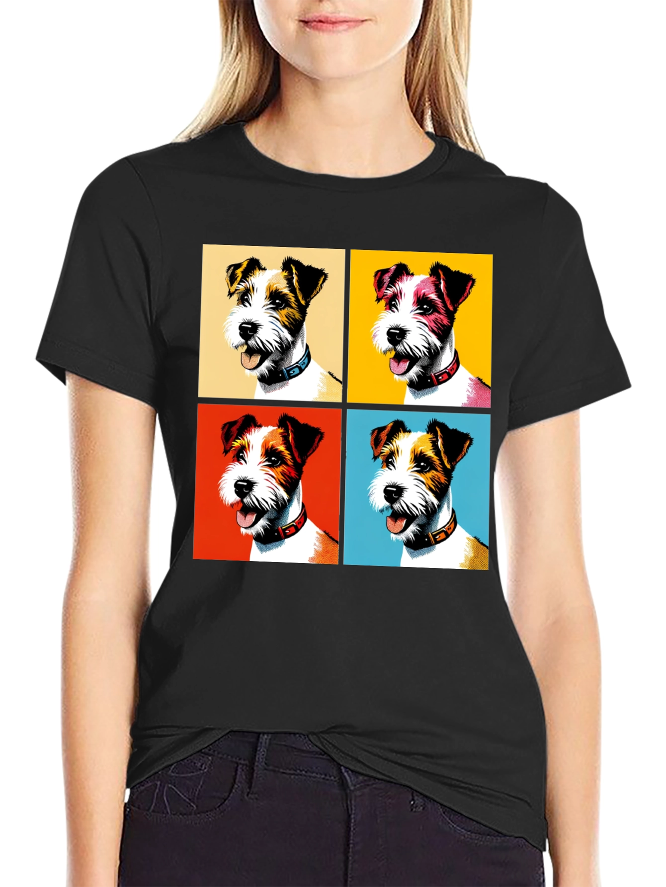 Pop Art Dog T-Shirt - Stylish Canine Design