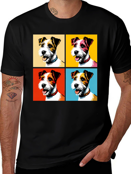 Pop Art Dog T-Shirt - Stylish Canine Design