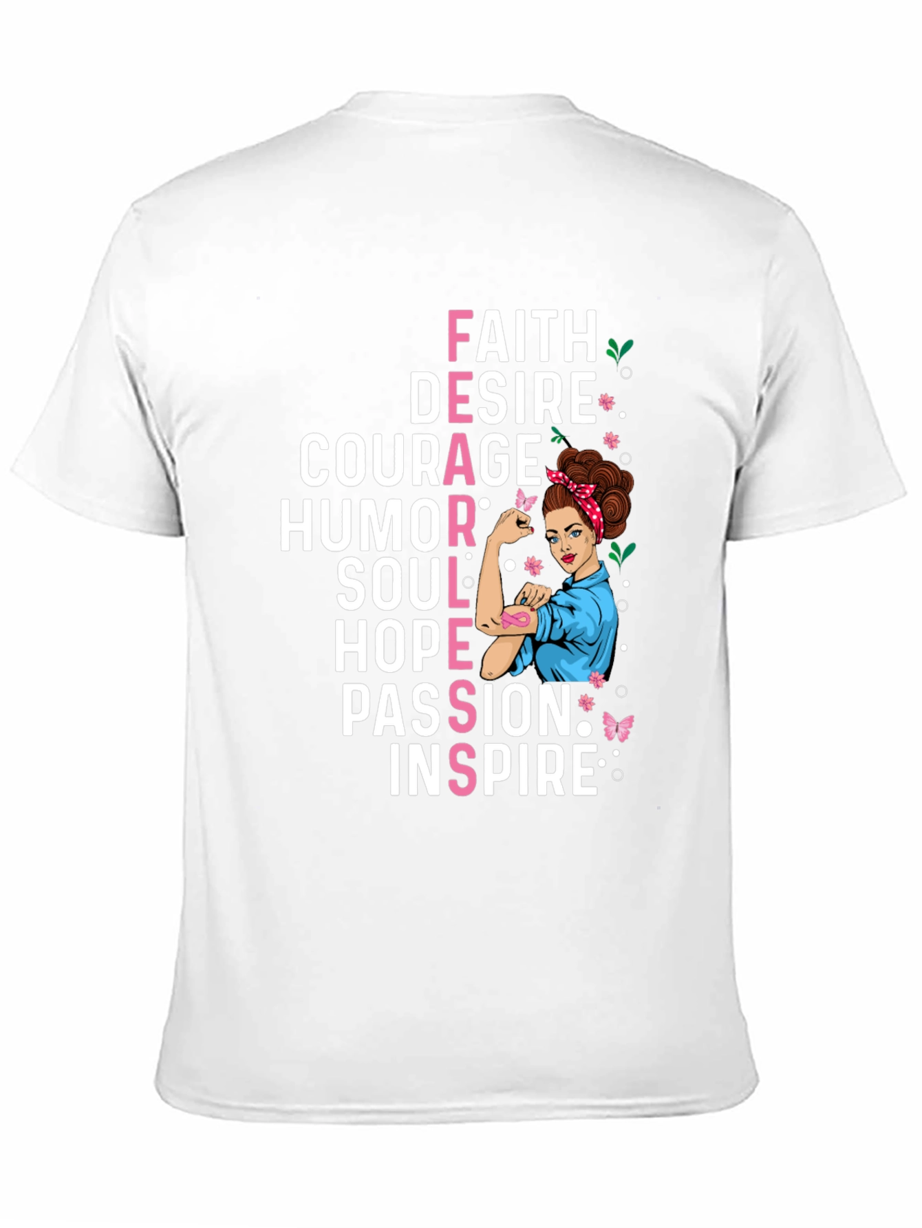 Faith Courage Hope Womens Empowerment Graphic T-Shirt