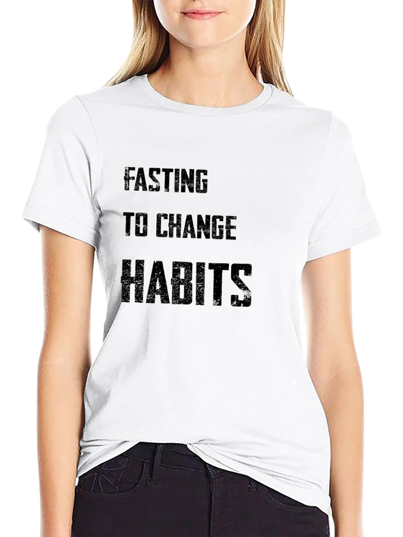 Fasting to Change Habits Graphic Tee - Black