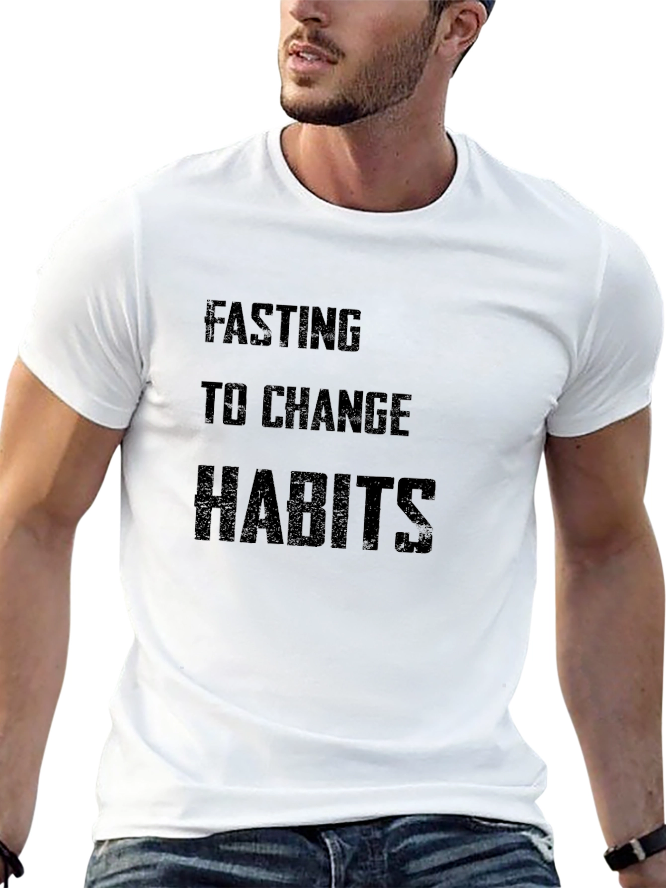 Fasting to Change Habits Graphic Tee - Black