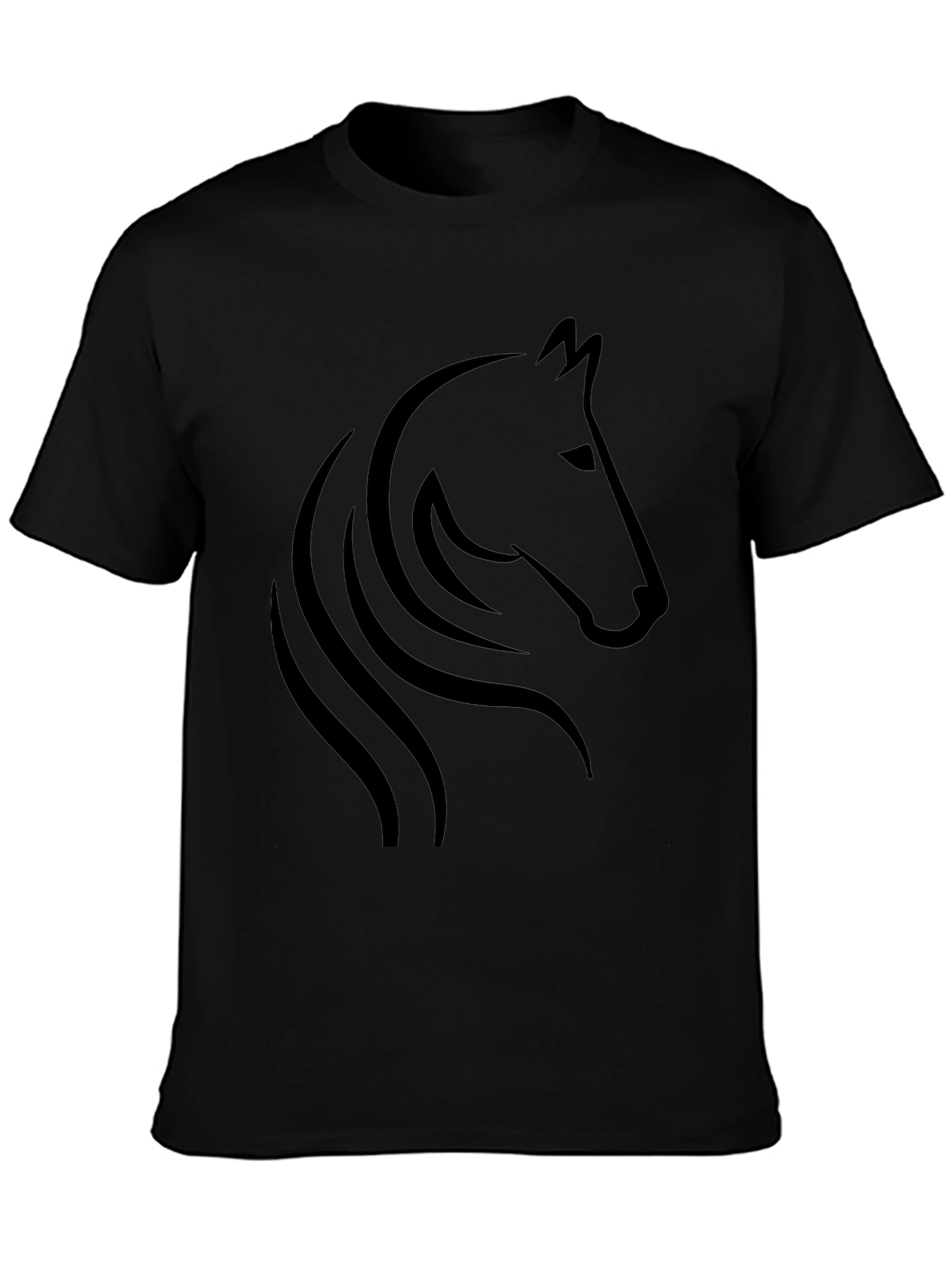 Black Horse Graphic T-Shirt - Stylish Mens Tee