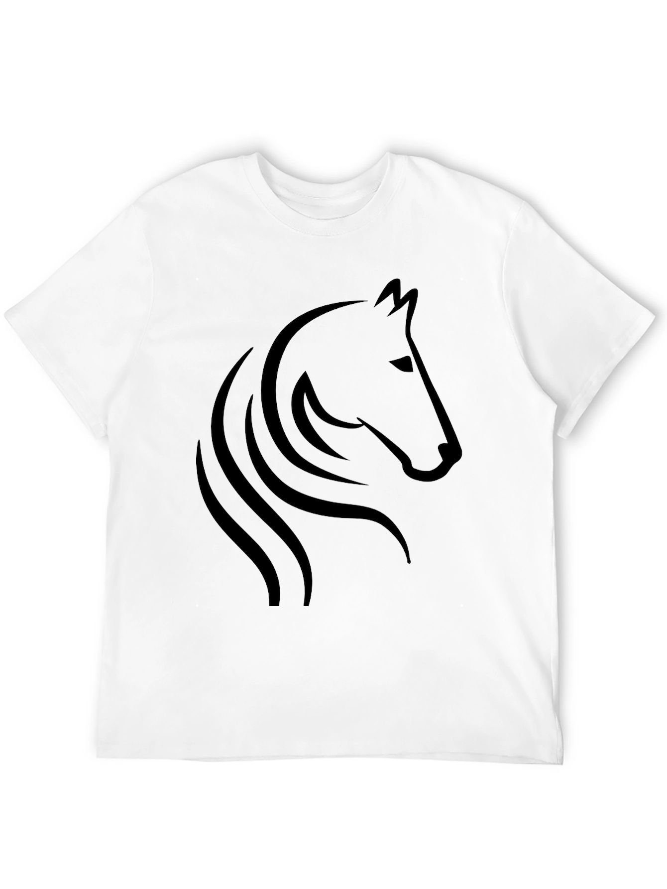 Black Horse Graphic T-Shirt - Stylish Mens Tee