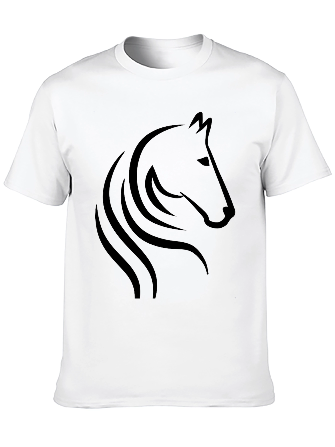 Black Horse Graphic T-Shirt - Stylish Mens Tee