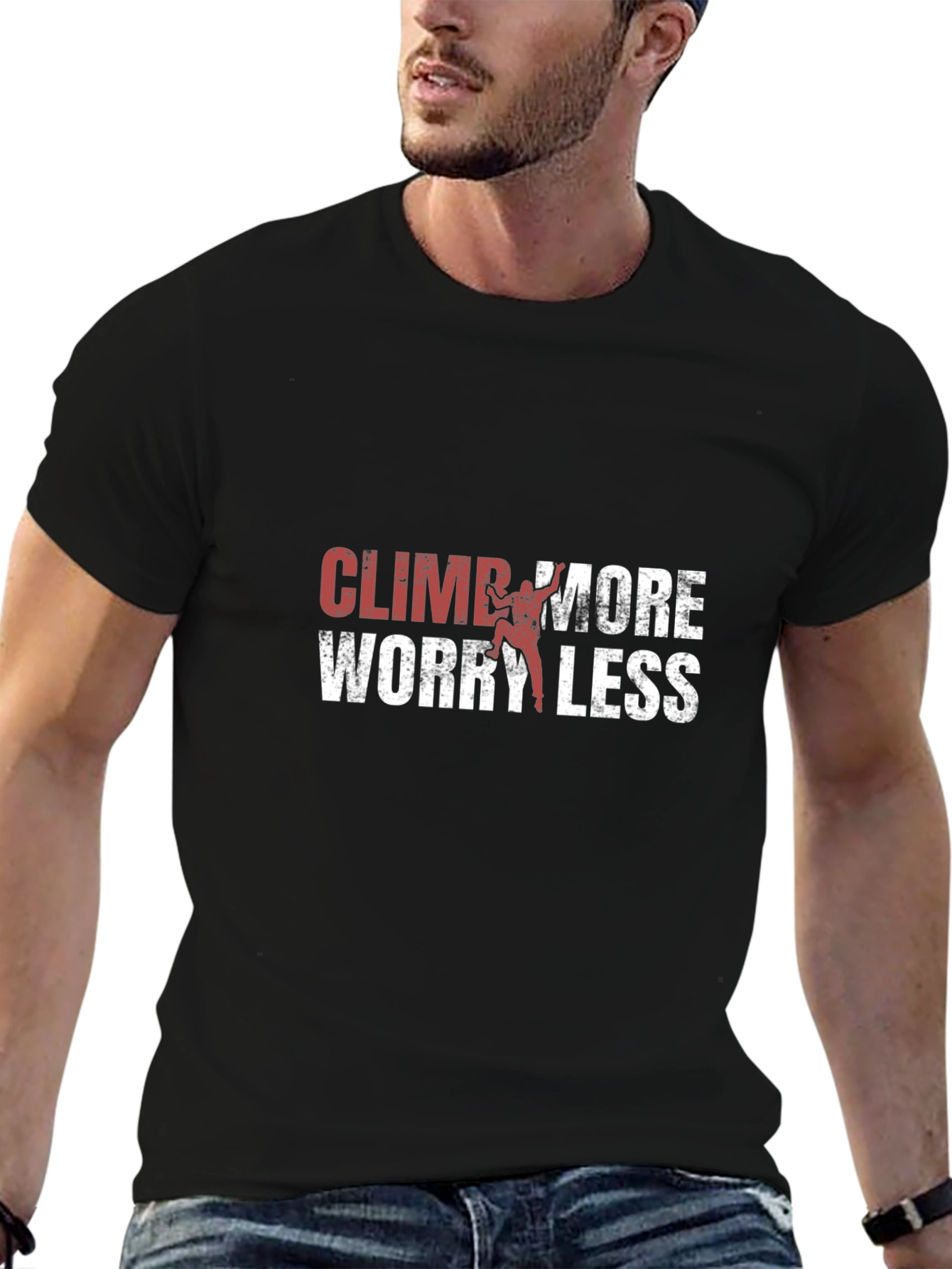 Climb More Worry Less Graphic T-Shirt
