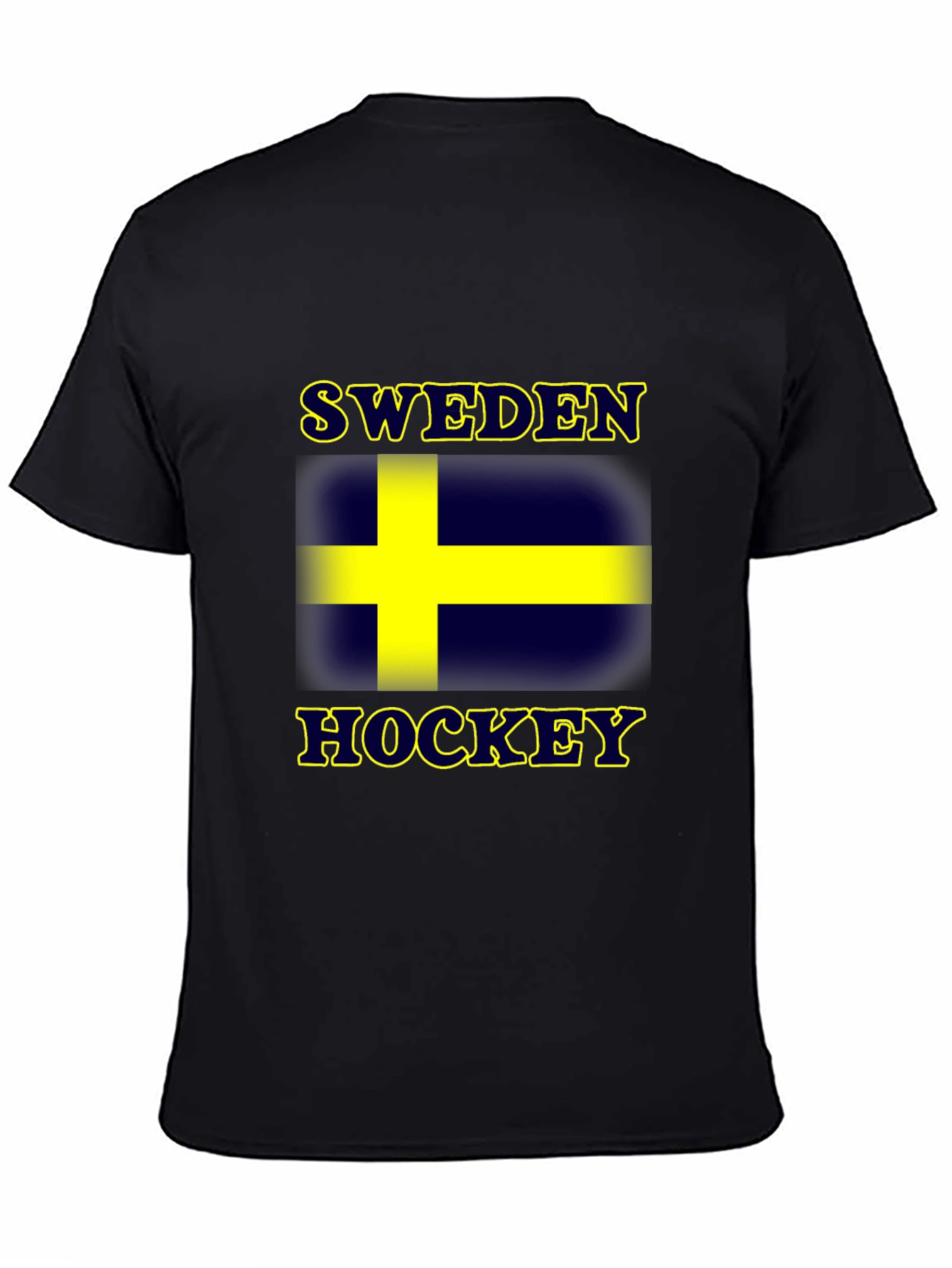 Sweden Hockey T-Shirt - Black Graphic Tee