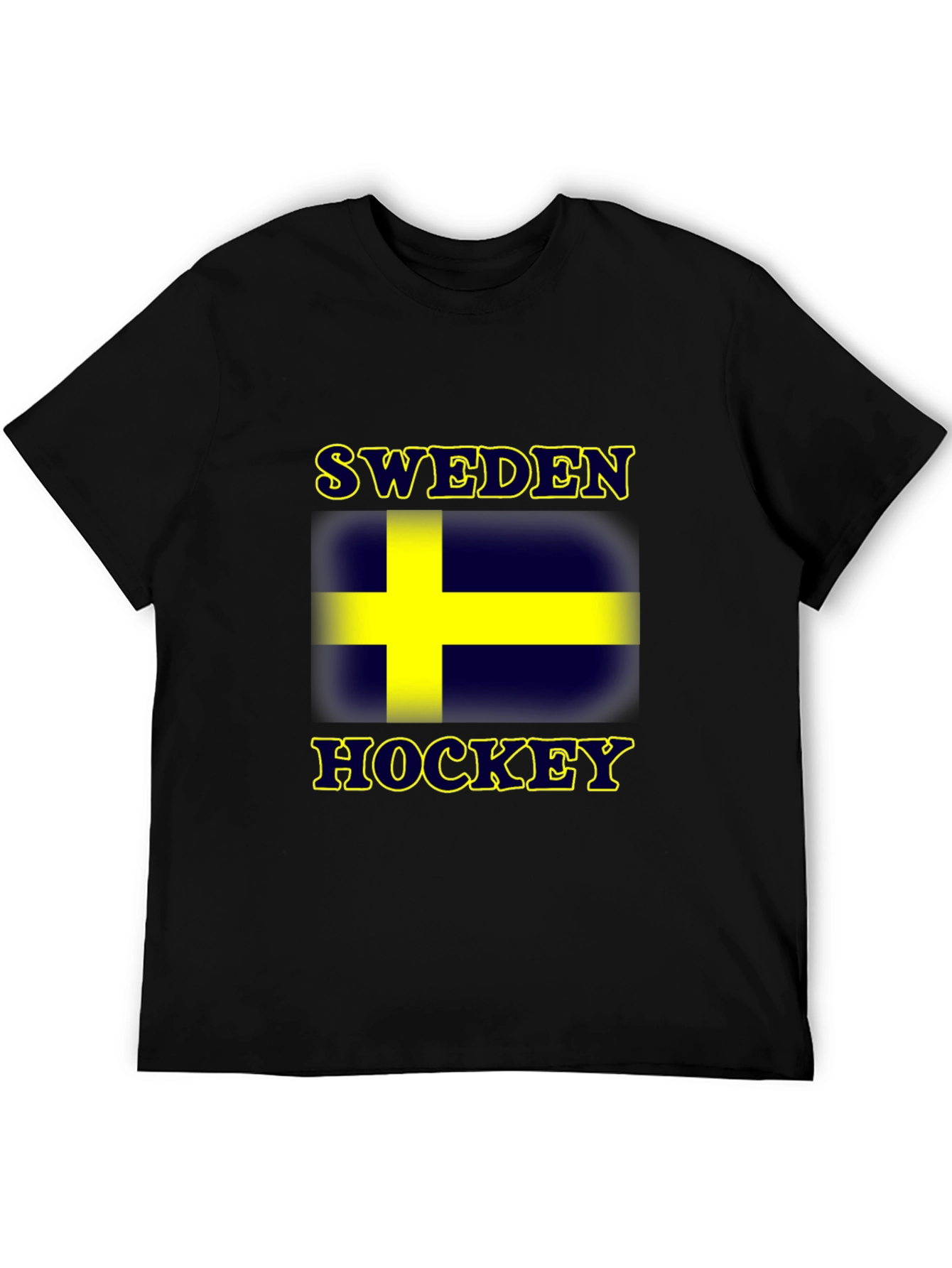 Sweden Hockey T-Shirt - Black Graphic Tee