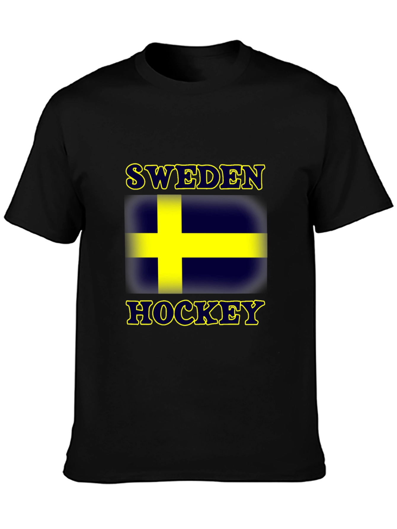 Sweden Hockey T-Shirt - Black Graphic Tee