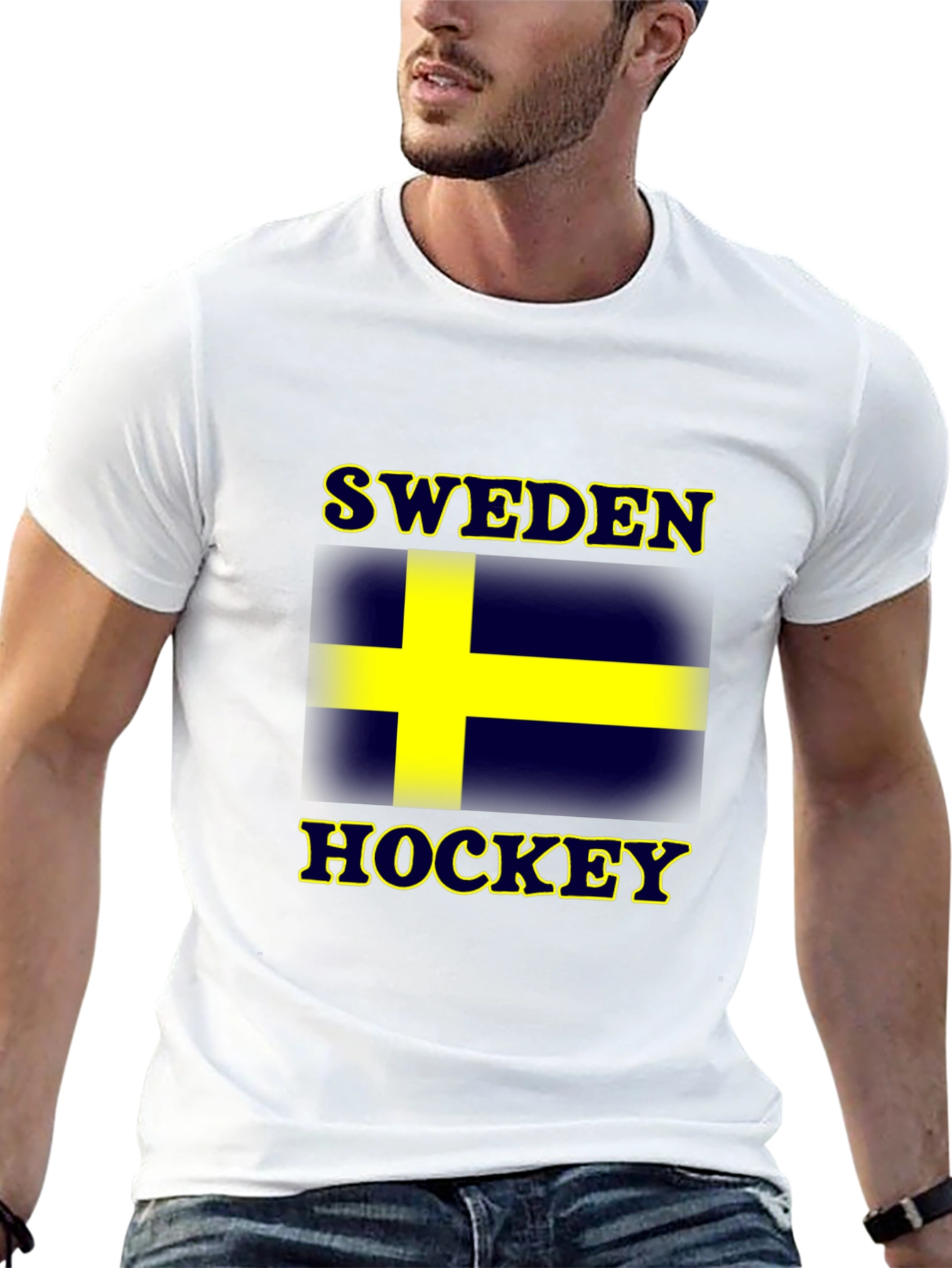 Sweden Hockey T-Shirt - Black Graphic Tee