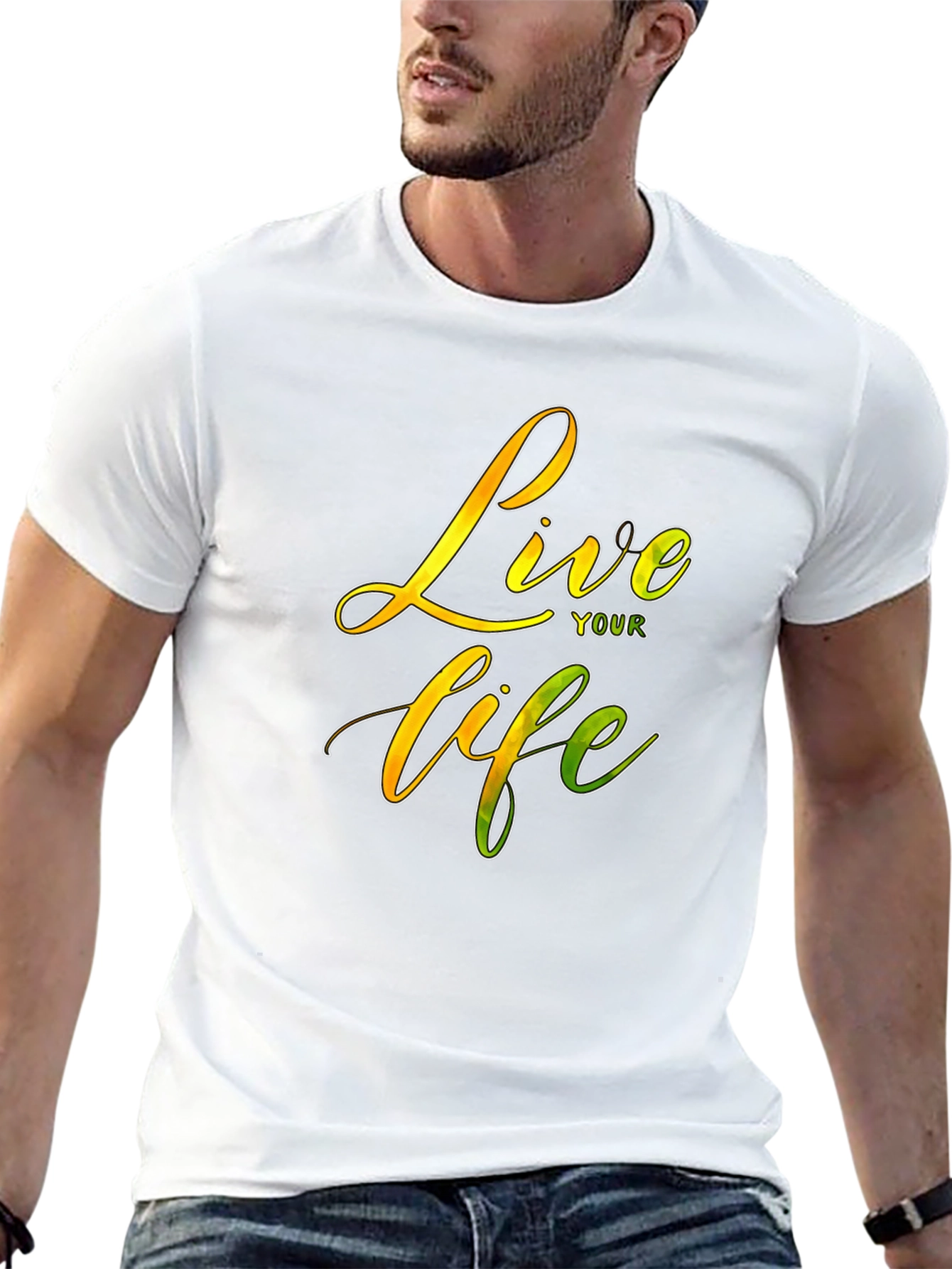 Live Your Life Graphic Tee - Black