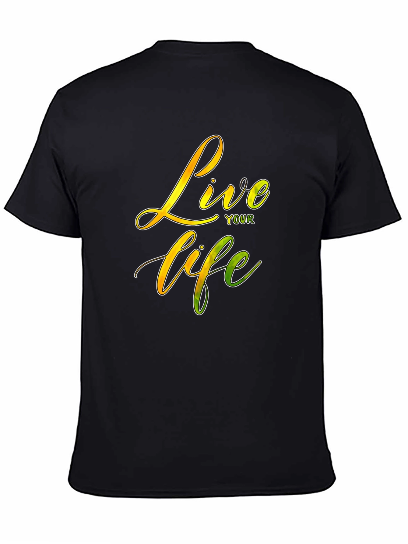 Live Your Life Graphic Tee - Black