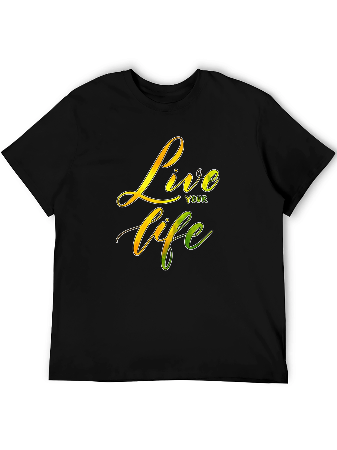 Live Your Life Graphic Tee - Black