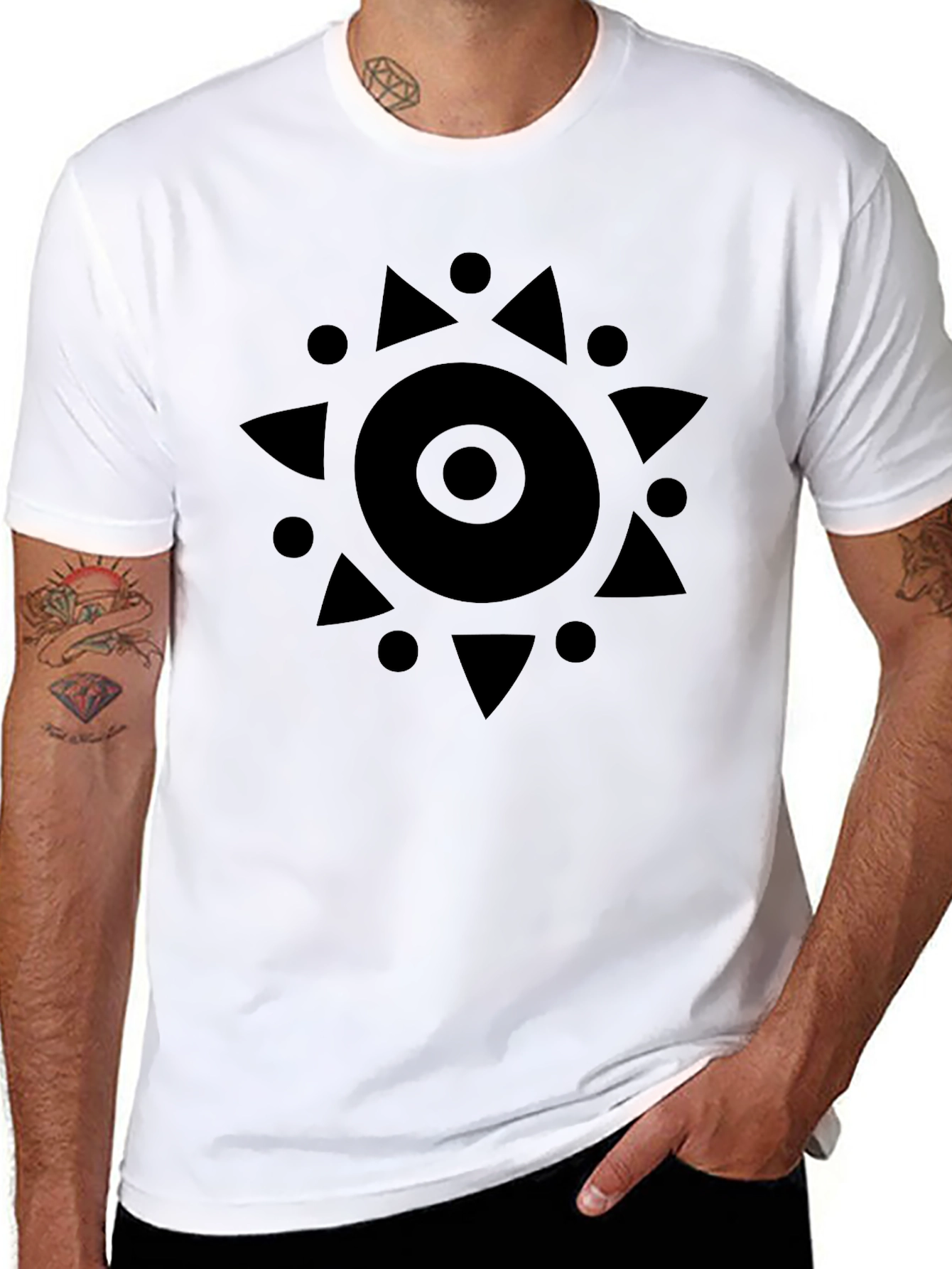 Modern Graphic Black T-Shirt