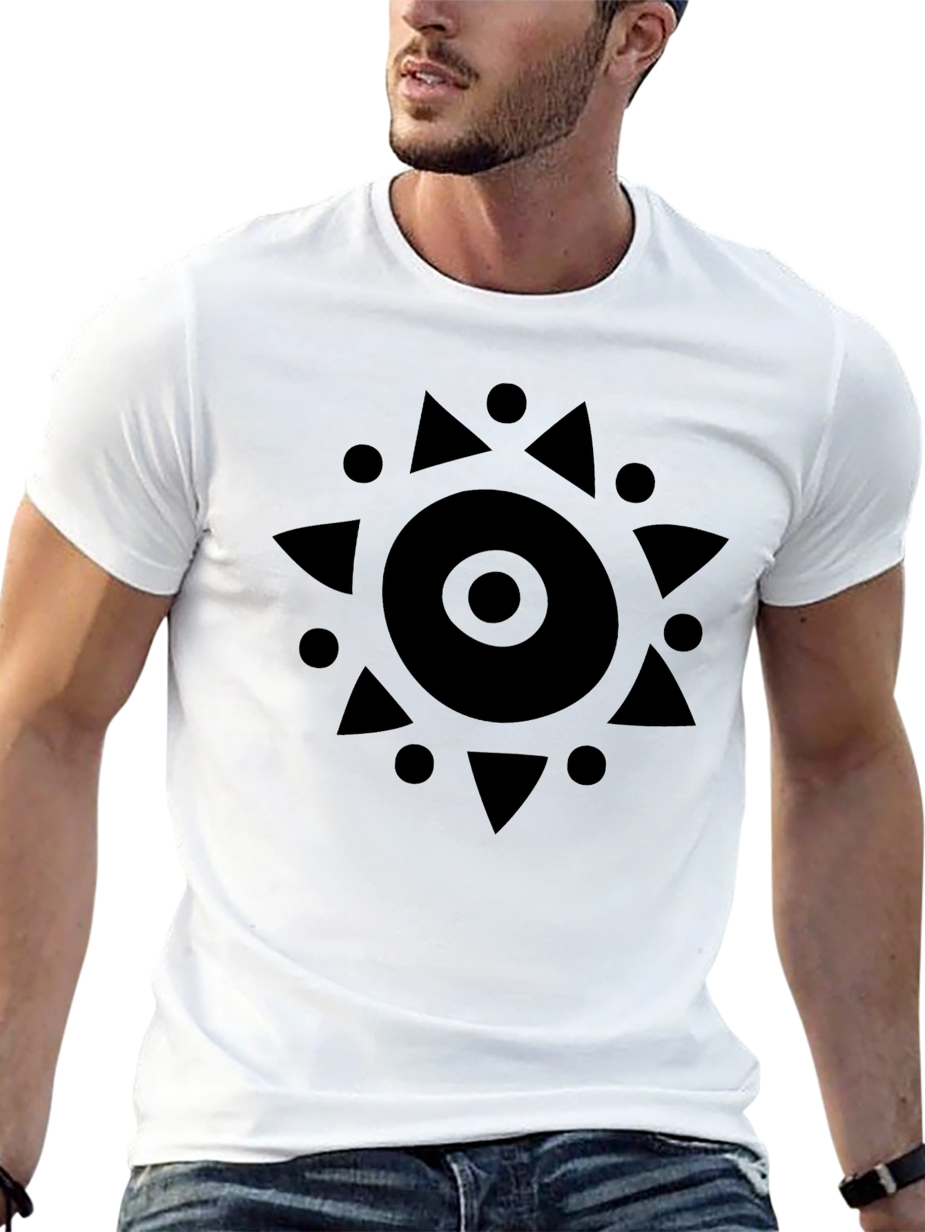 Modern Graphic Black T-Shirt
