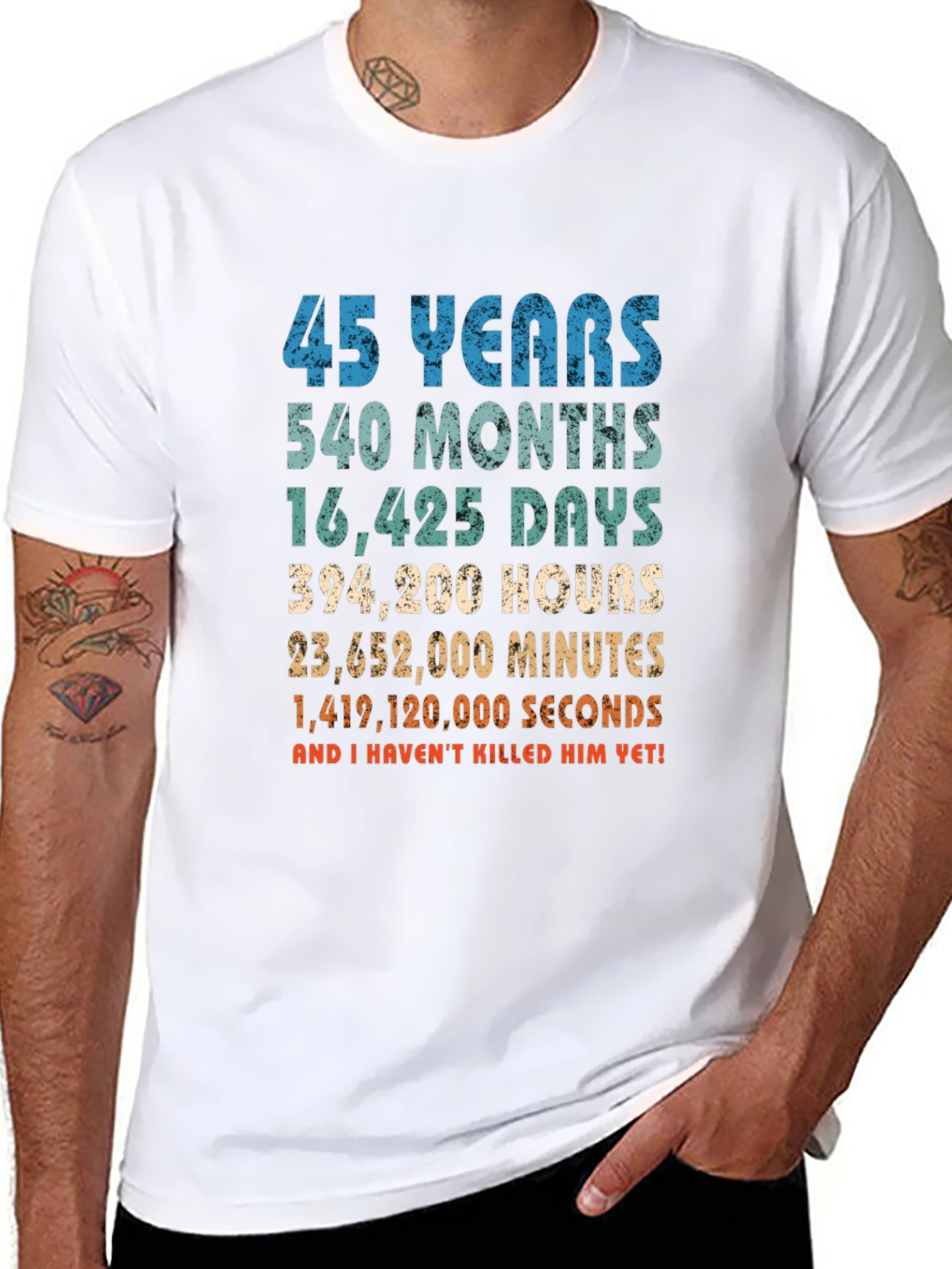 45 Years Anniversary T-Shirt Funny Birthday Gift