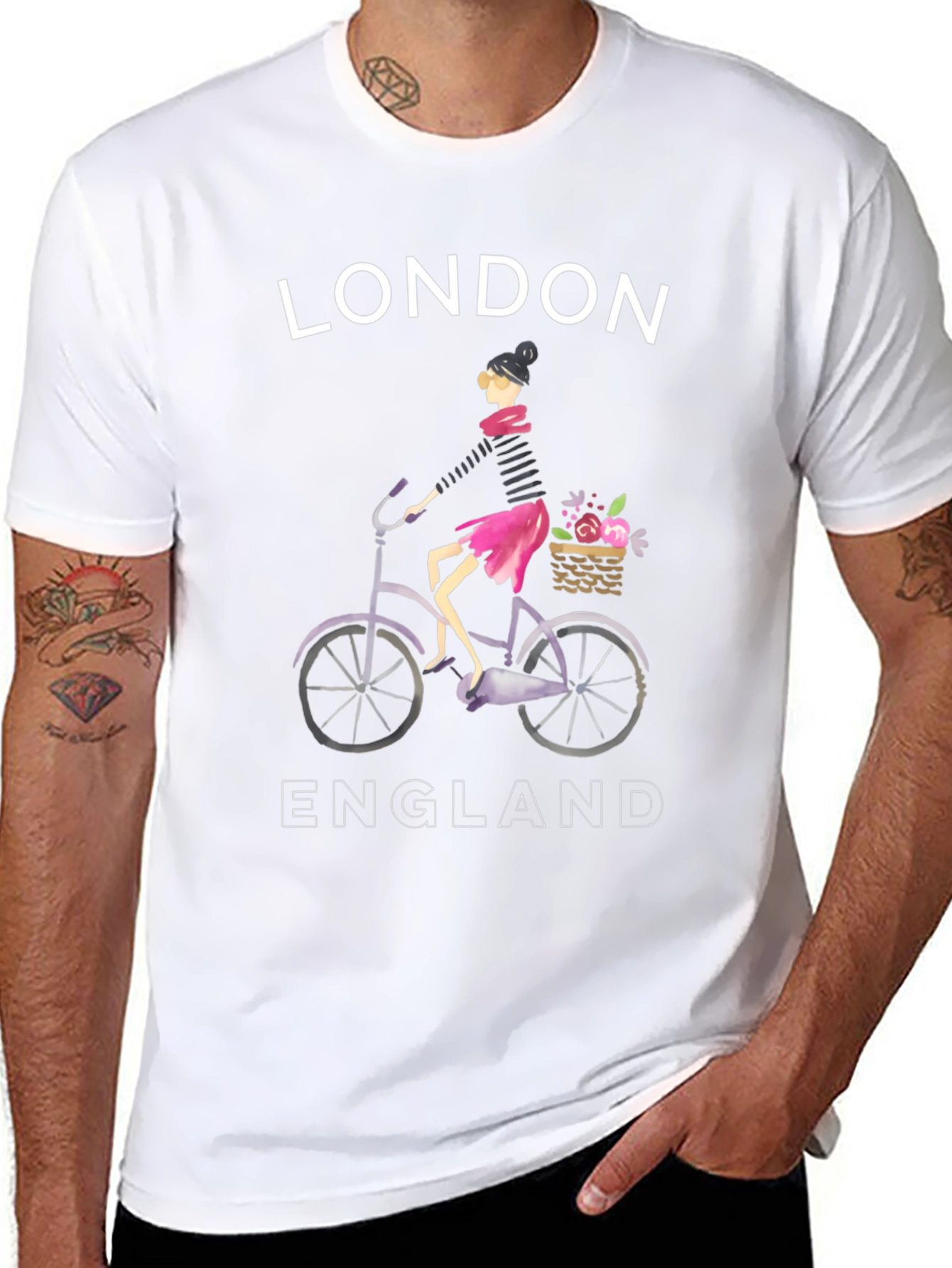 London England Graphic Tee - Bicycle Design