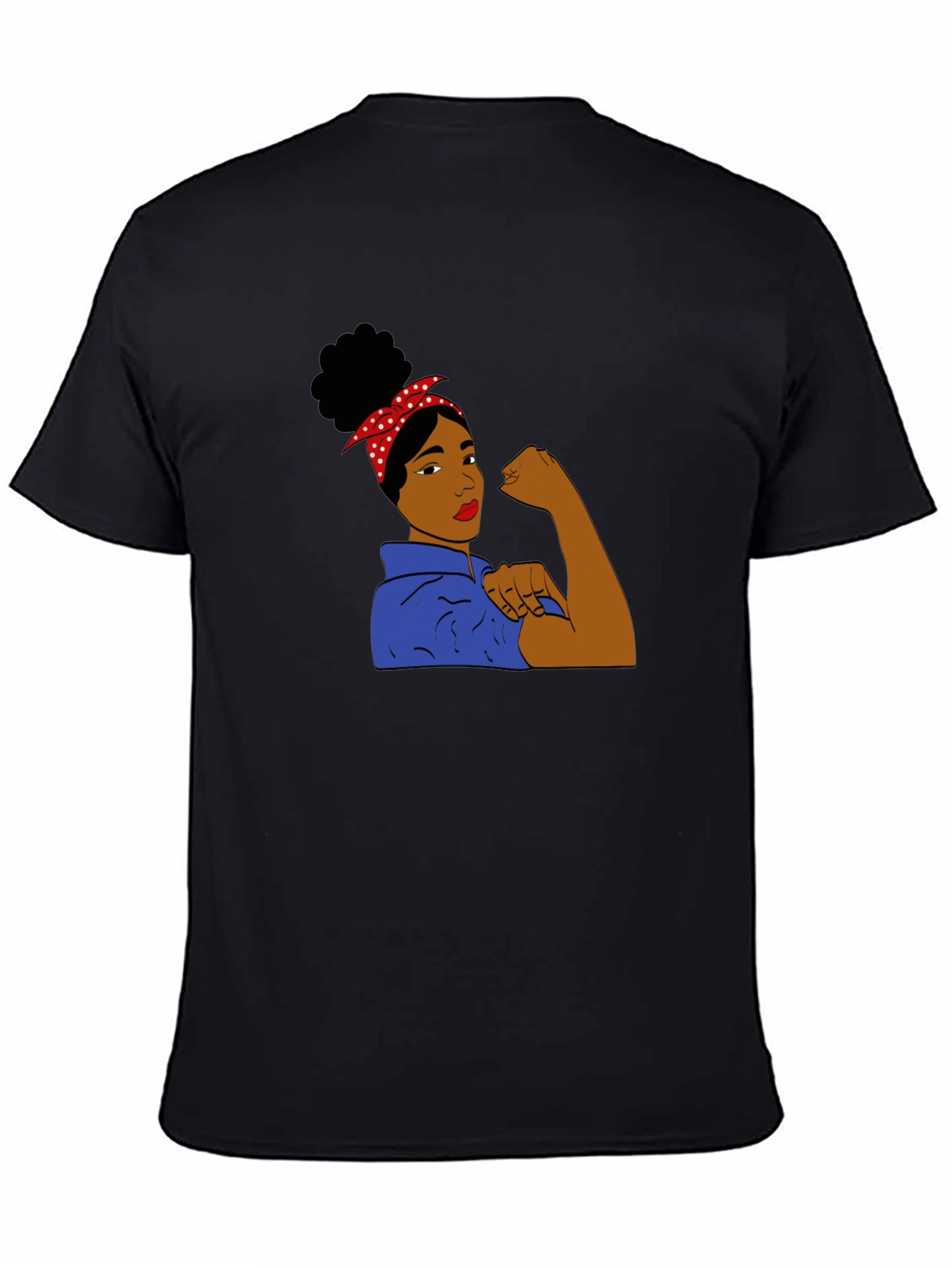 Rosie Riveter Black T-Shirt - We Can Do It!