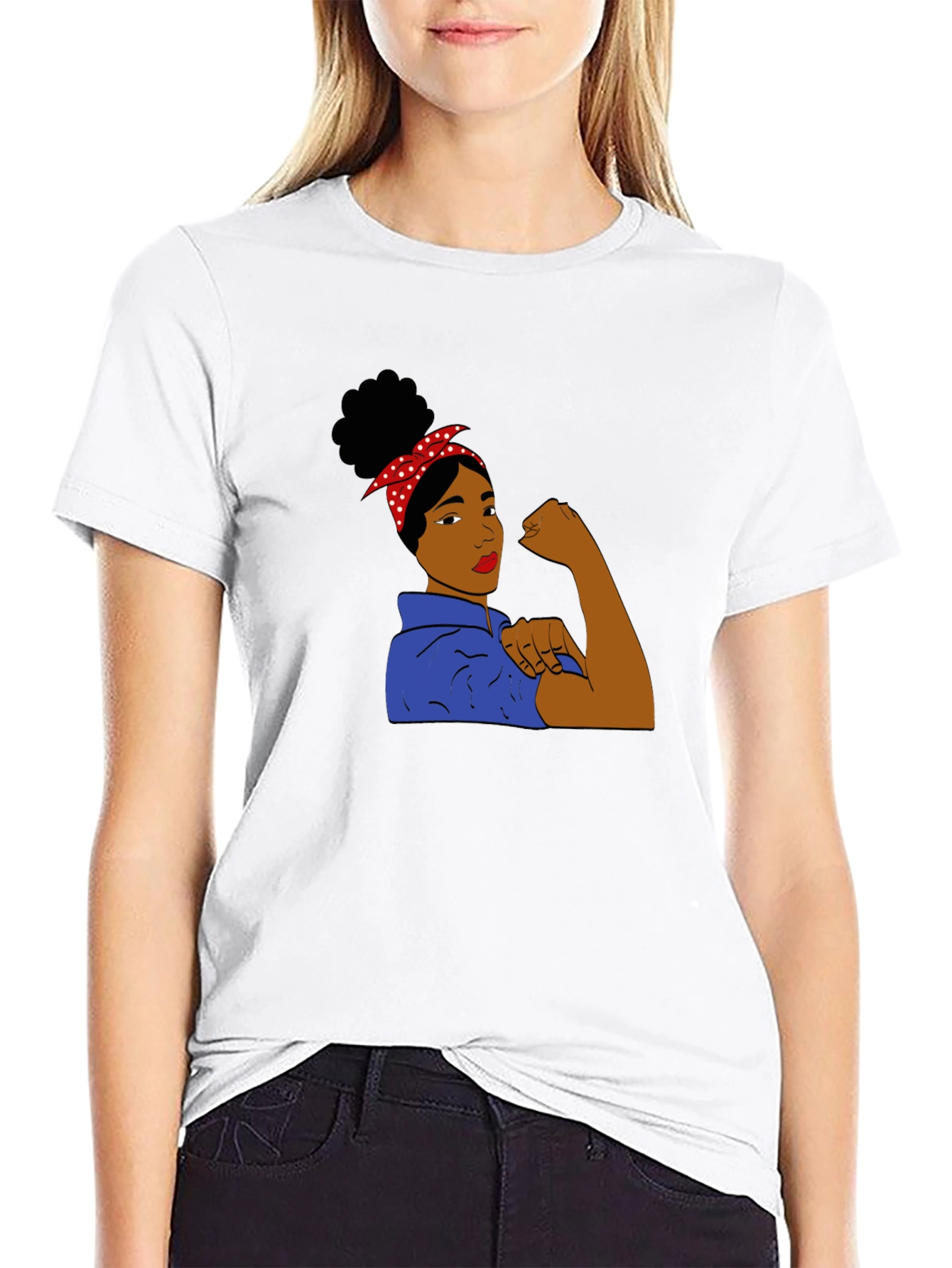 Rosie Riveter Black T-Shirt - We Can Do It!