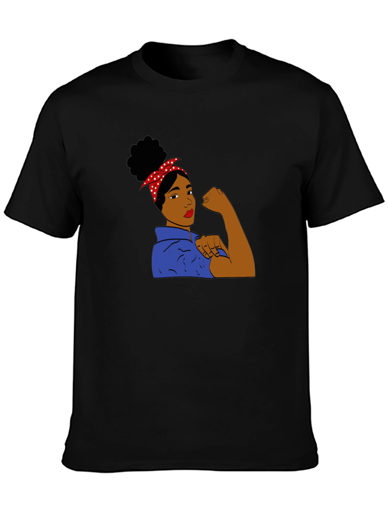 Rosie Riveter Black T-Shirt - We Can Do It!