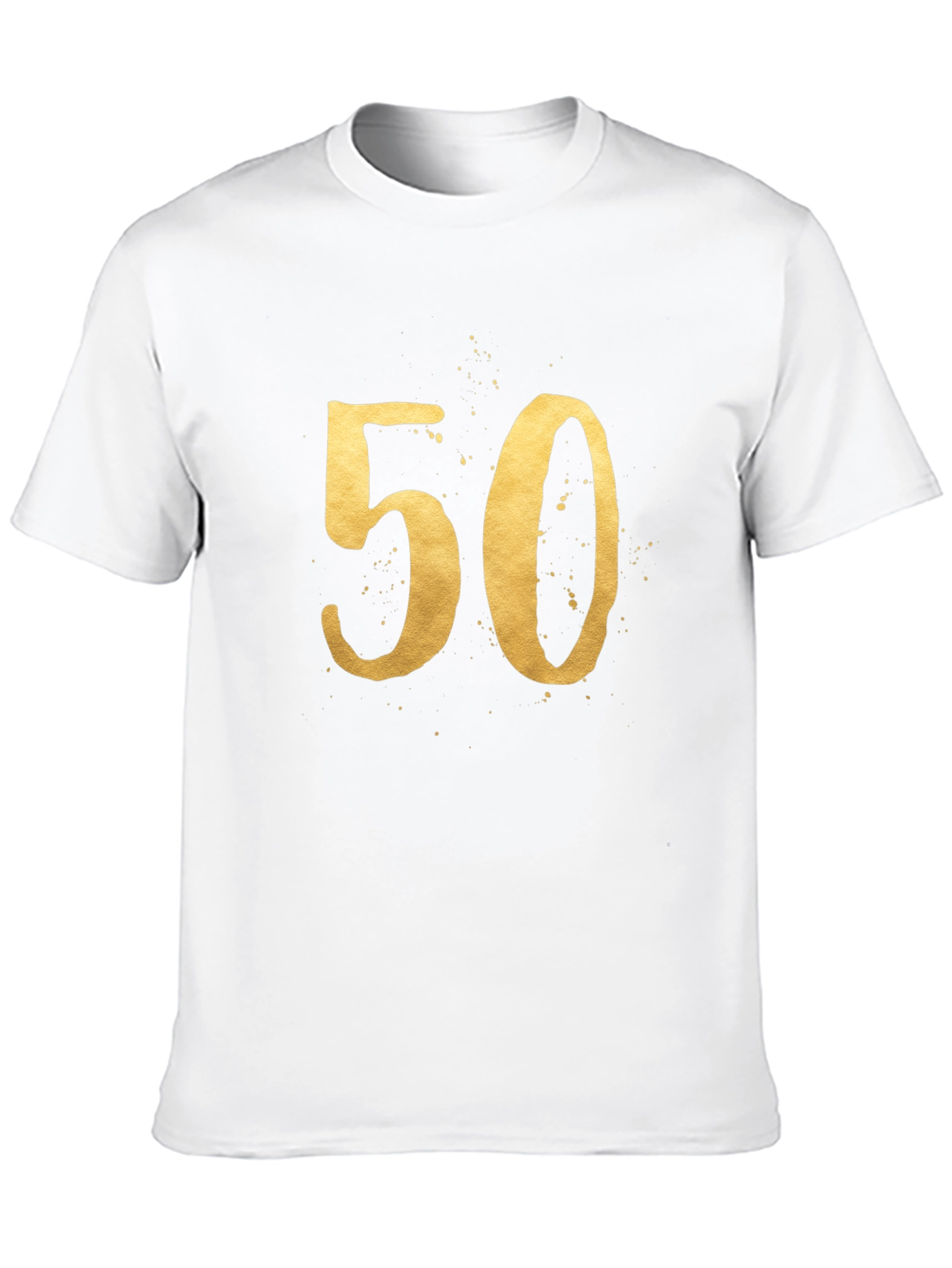 50th Birthday Gold Number Tee