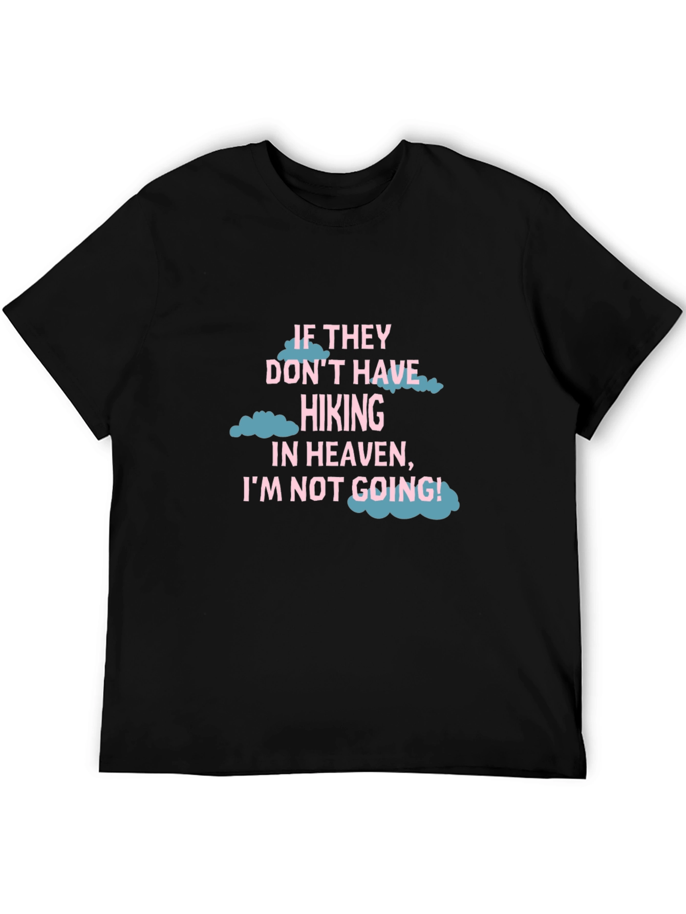 Hiking Heaven T-Shirt - Black Crew Neck Tee