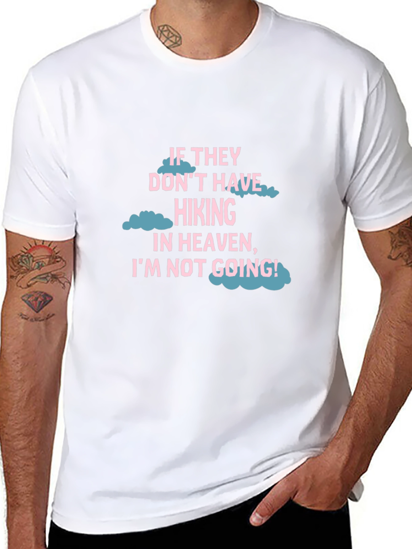 Hiking Heaven T-Shirt - Black Crew Neck Tee