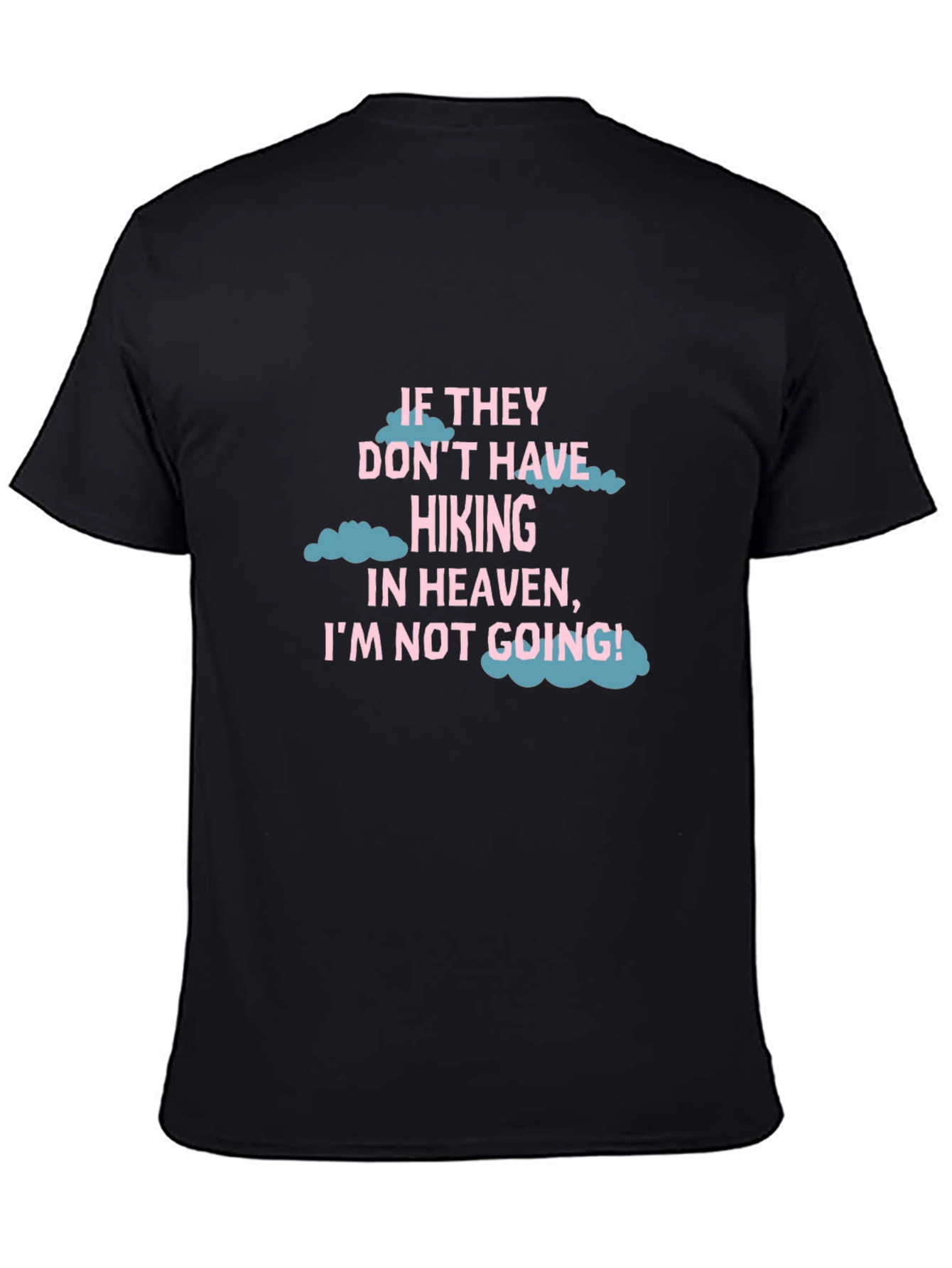 Hiking Heaven T-Shirt - Black Crew Neck Tee