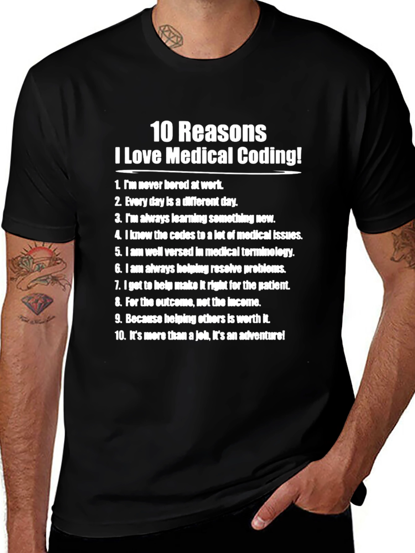 Medical Coding T-Shirt - 10 Reasons to Love Coding