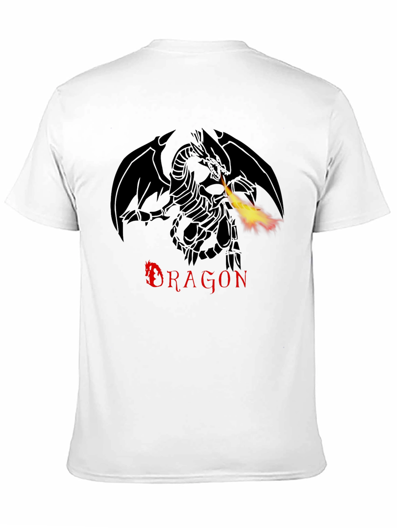 Dragon Fire Graphic T-Shirt - Mens Black Tee