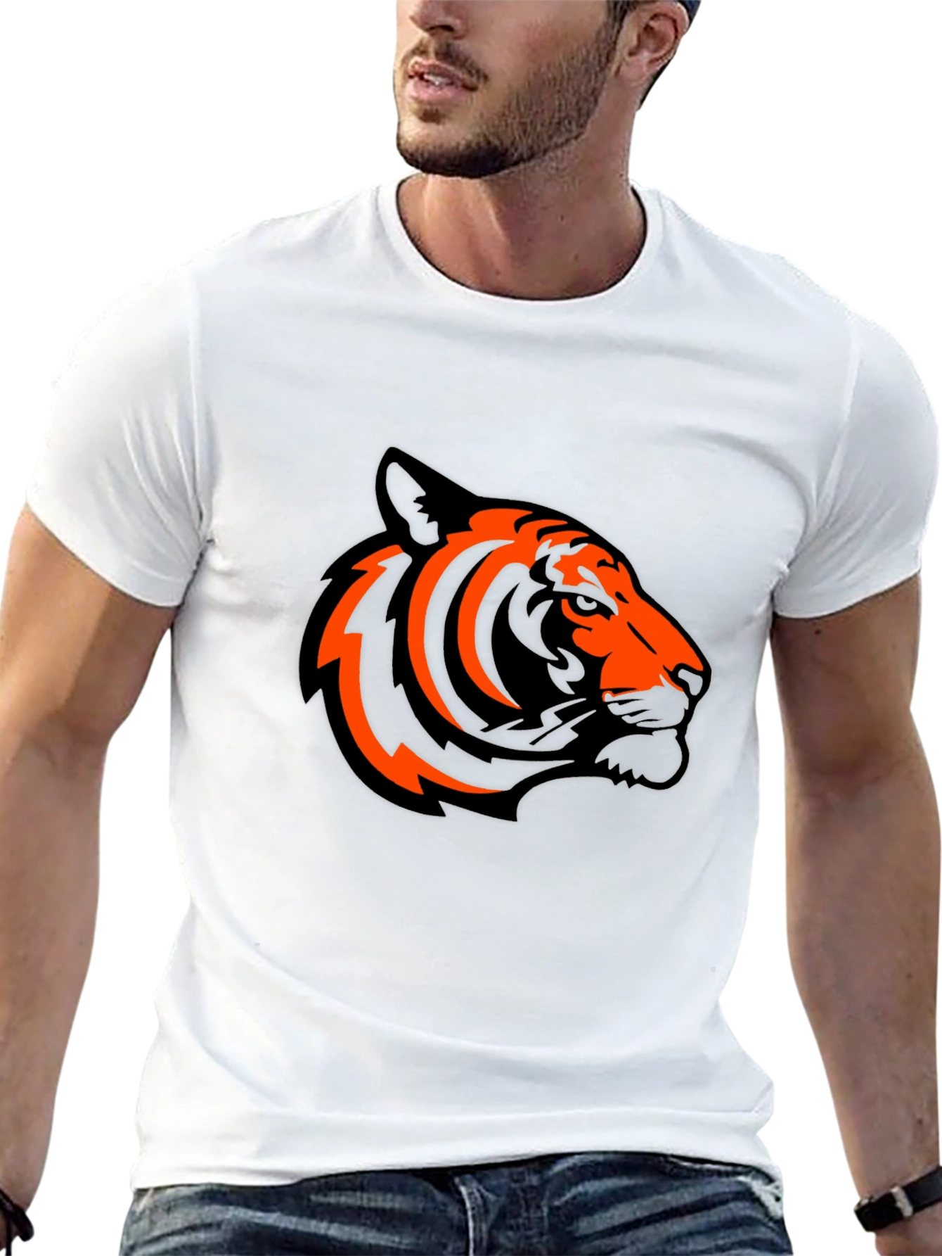 Bold Tiger Graphic Tee - Stylish Black T-Shirt