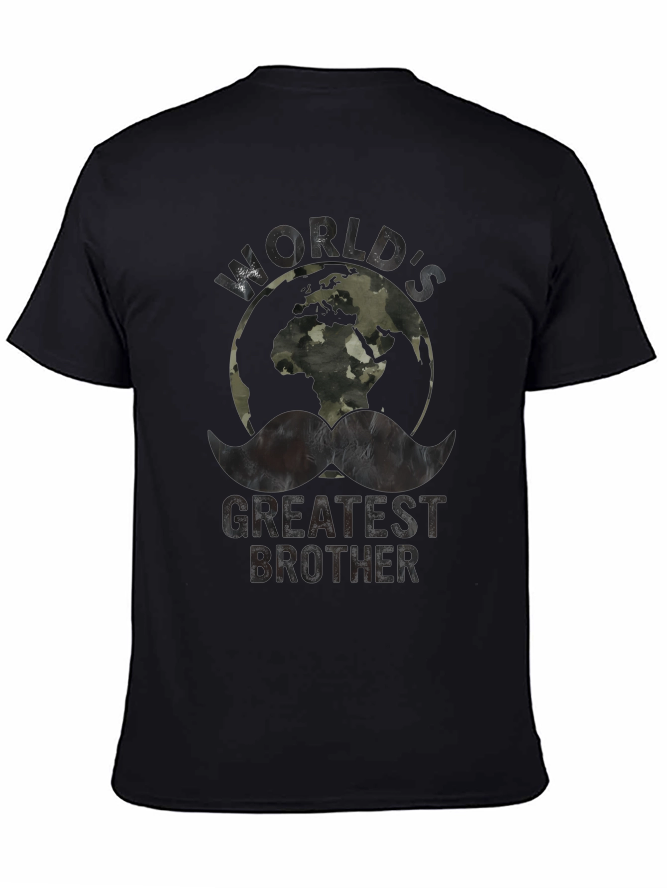 Worlds Greatest Brother Camo Earth Graphic T-Shirt