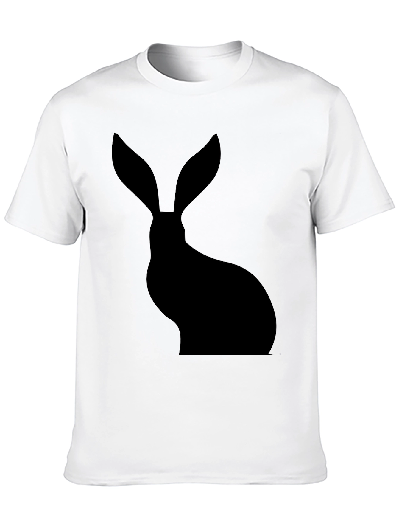 Hare Silhouette Black T-Shirt