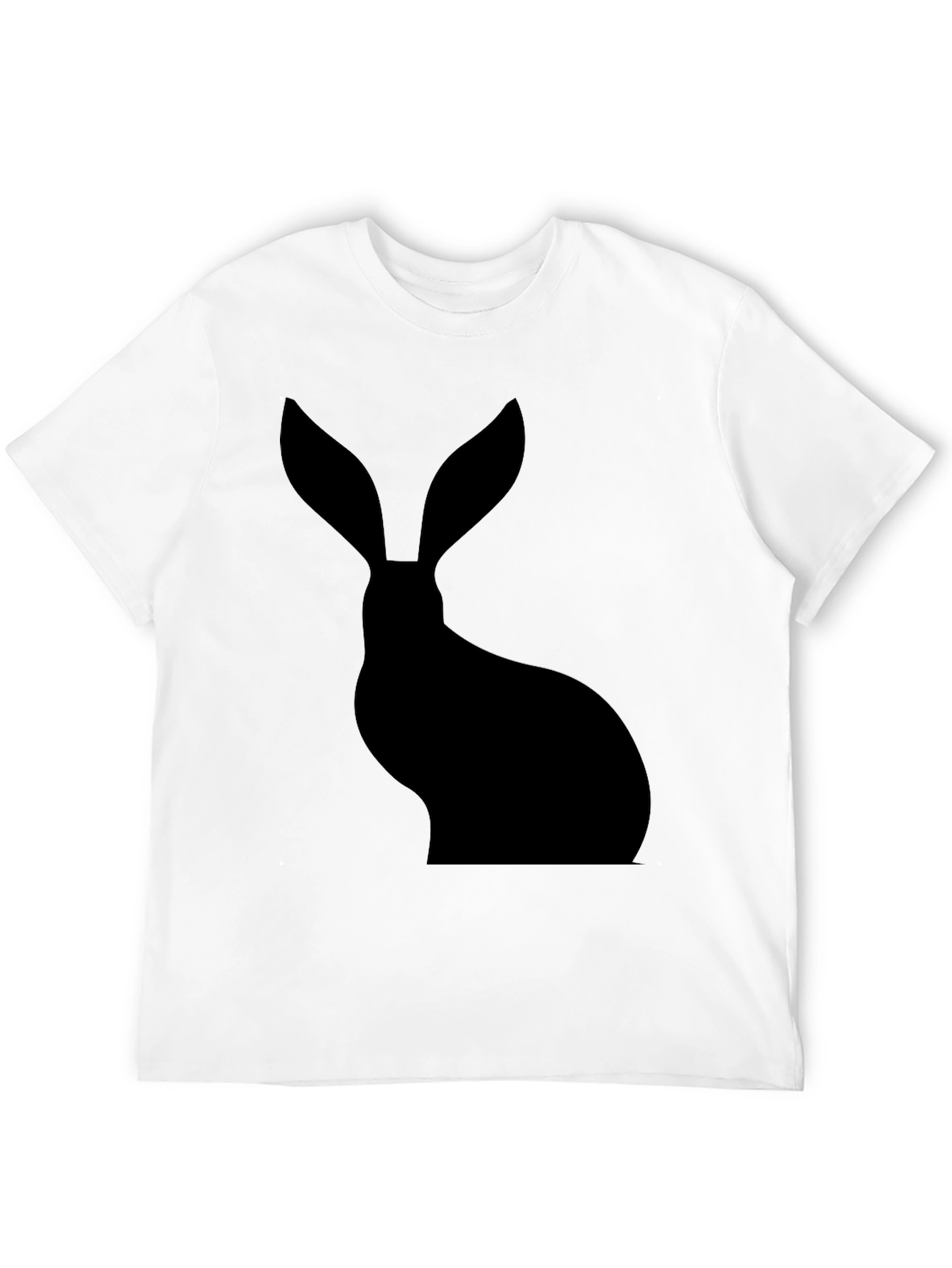 Hare Silhouette Black T-Shirt
