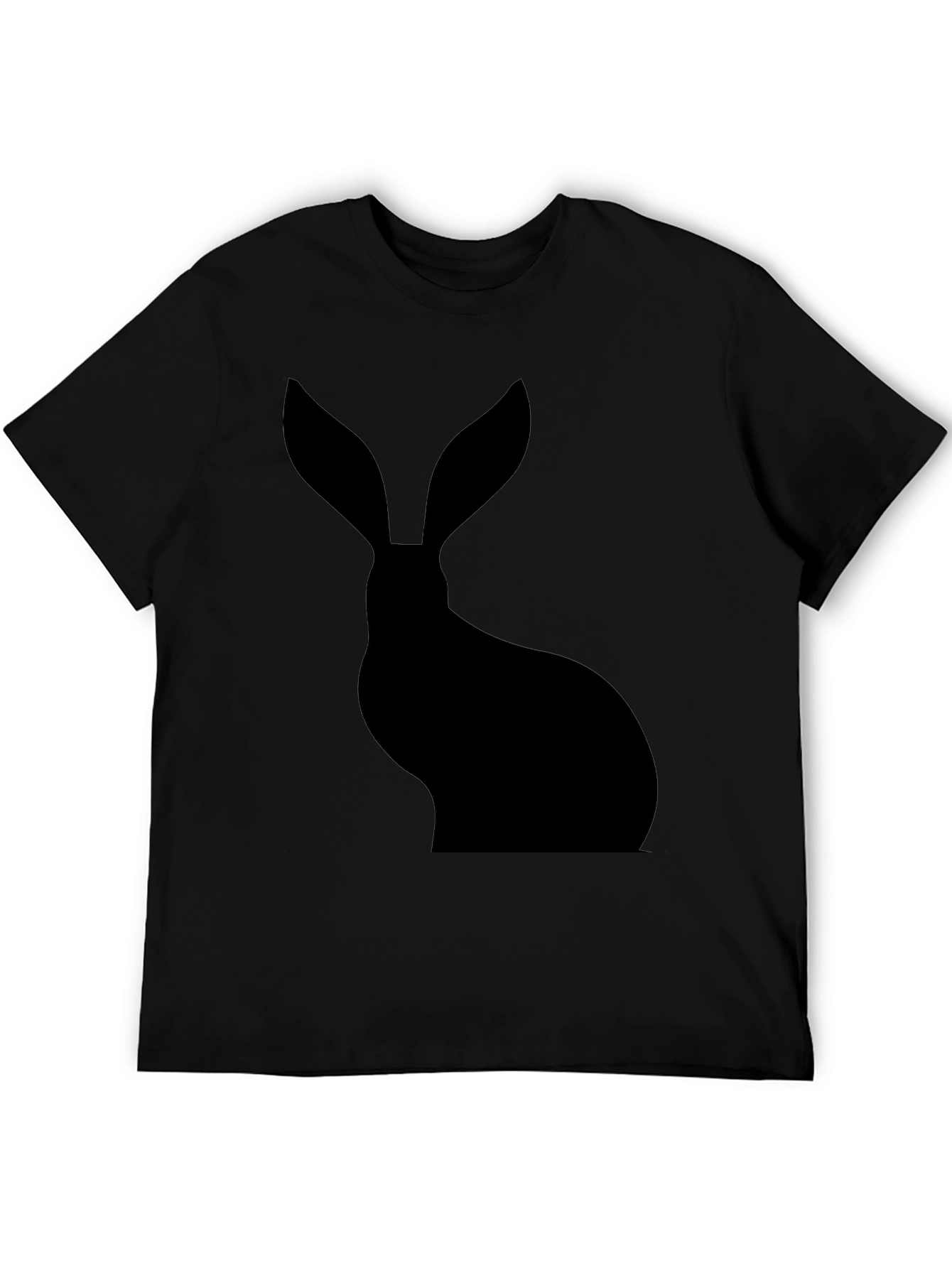 Hare Silhouette Black T-Shirt
