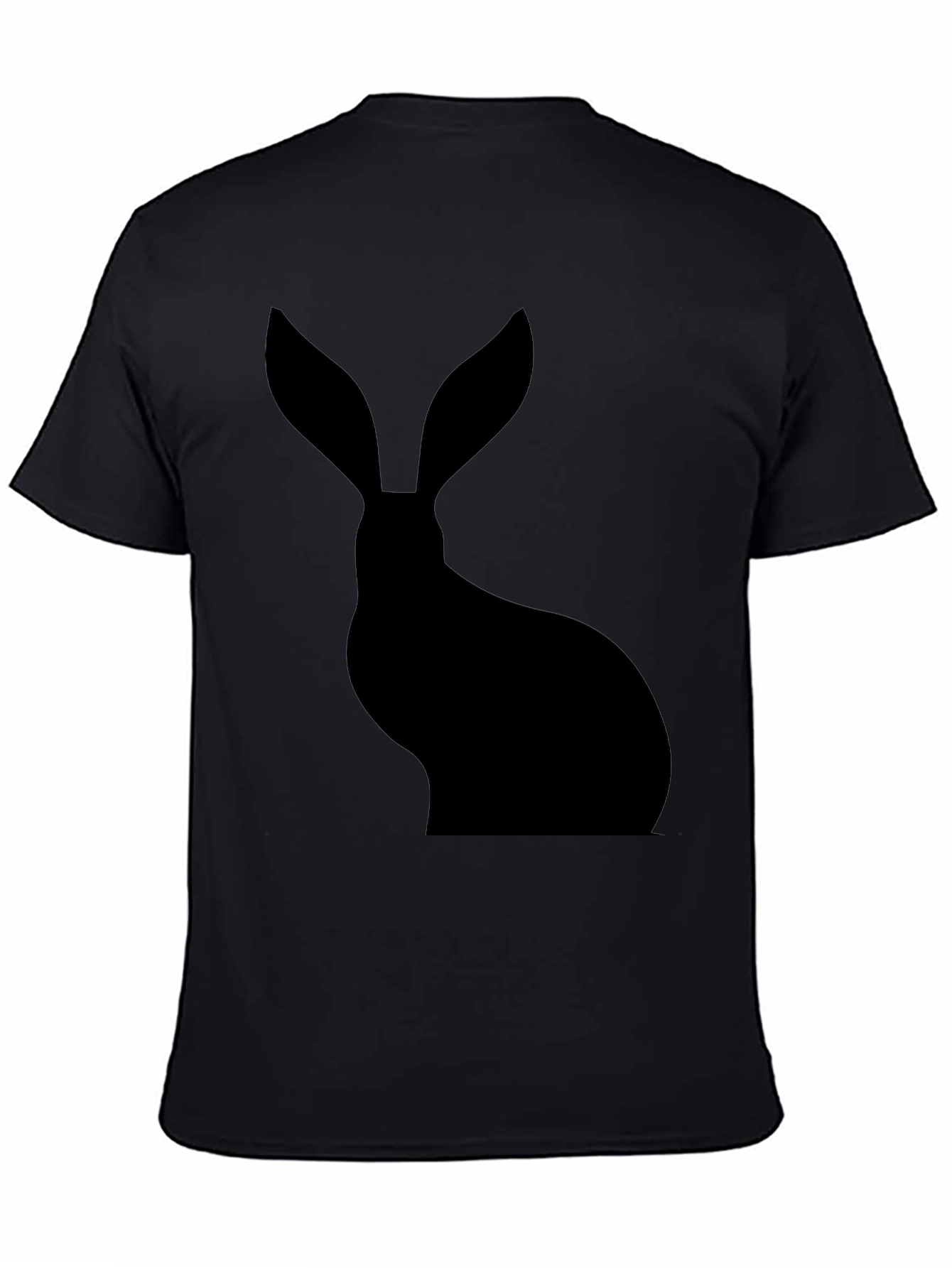 Hare Silhouette Black T-Shirt