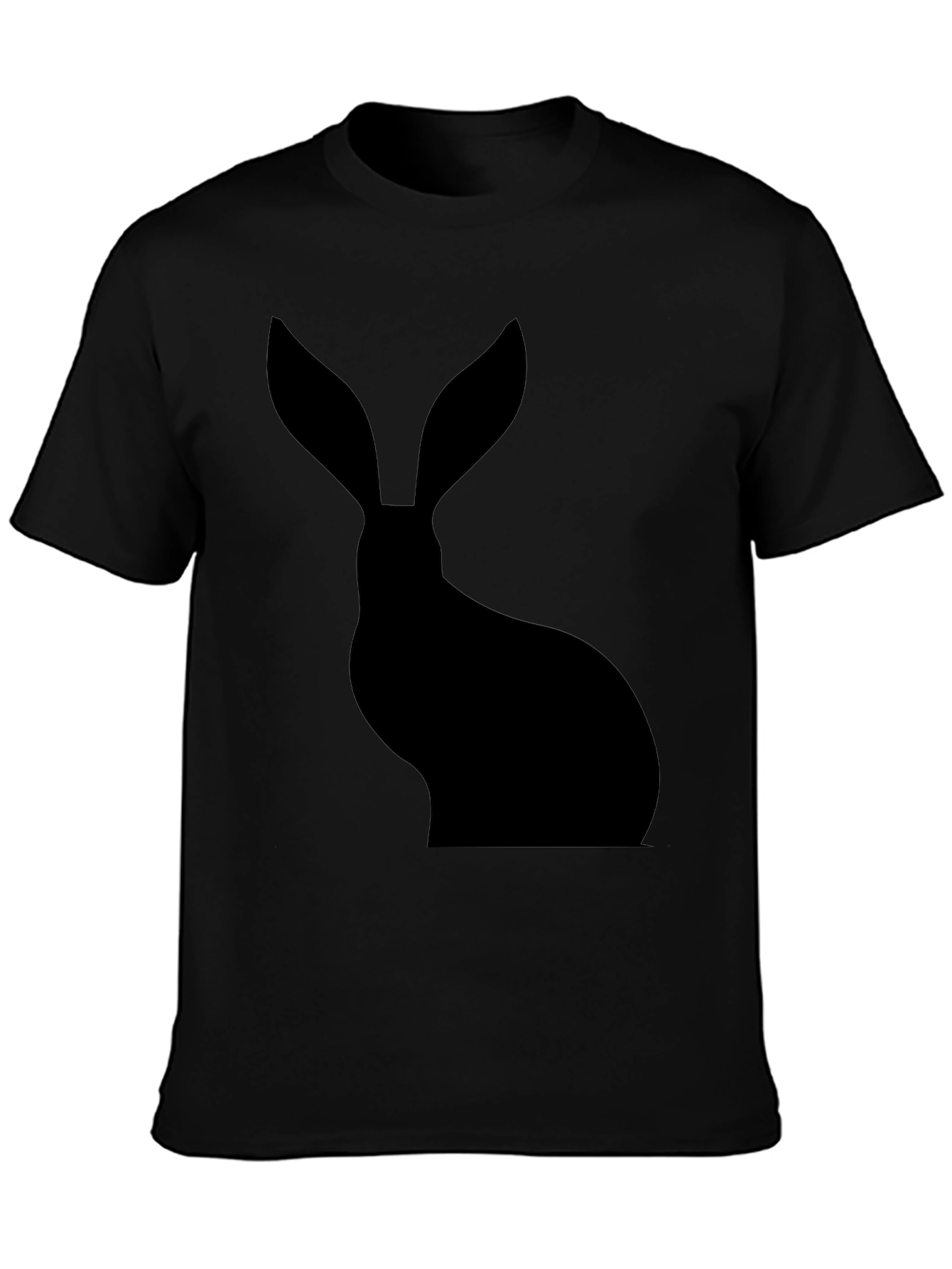Hare Silhouette Black T-Shirt