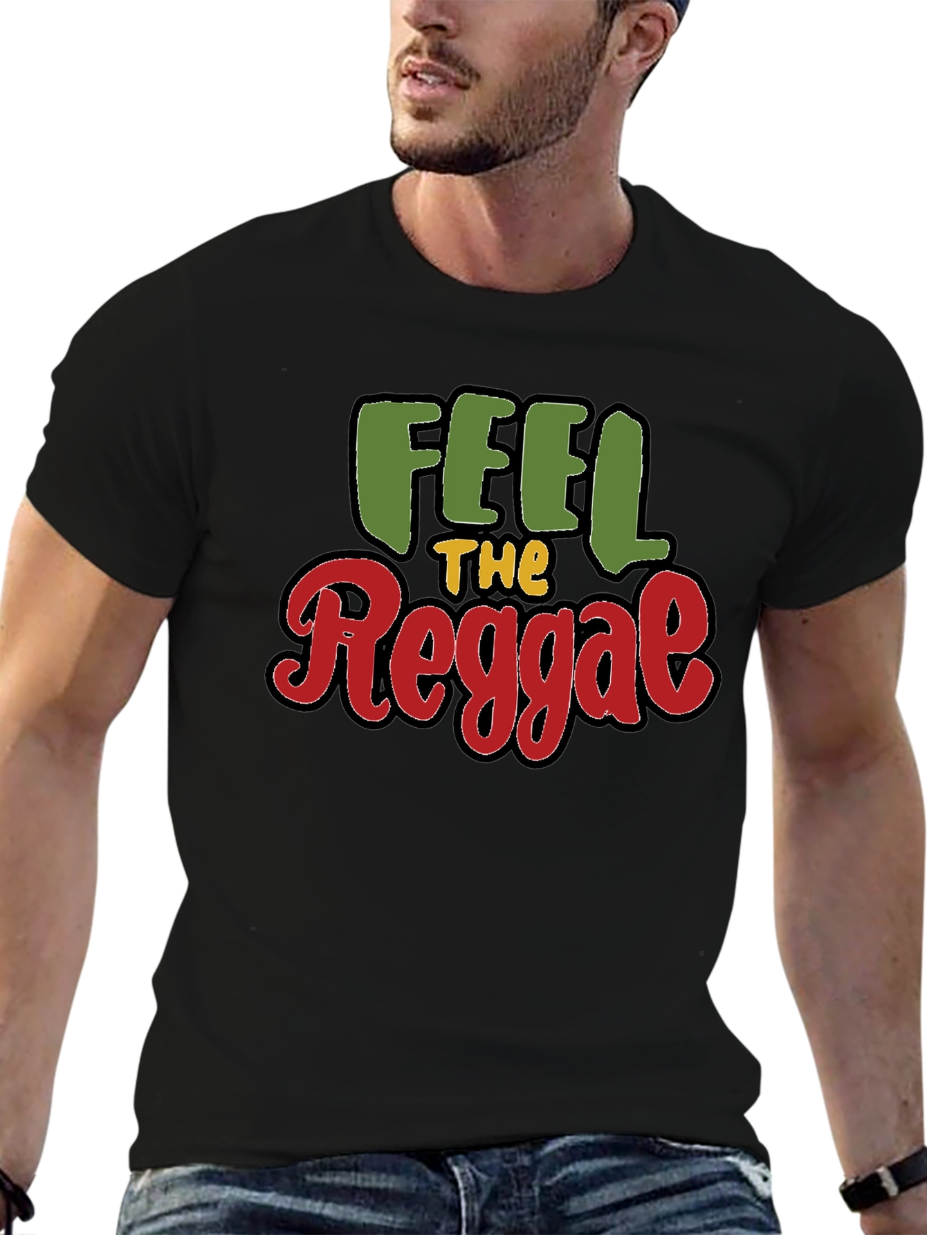 Feel The Reggae Graphic Tee - Black