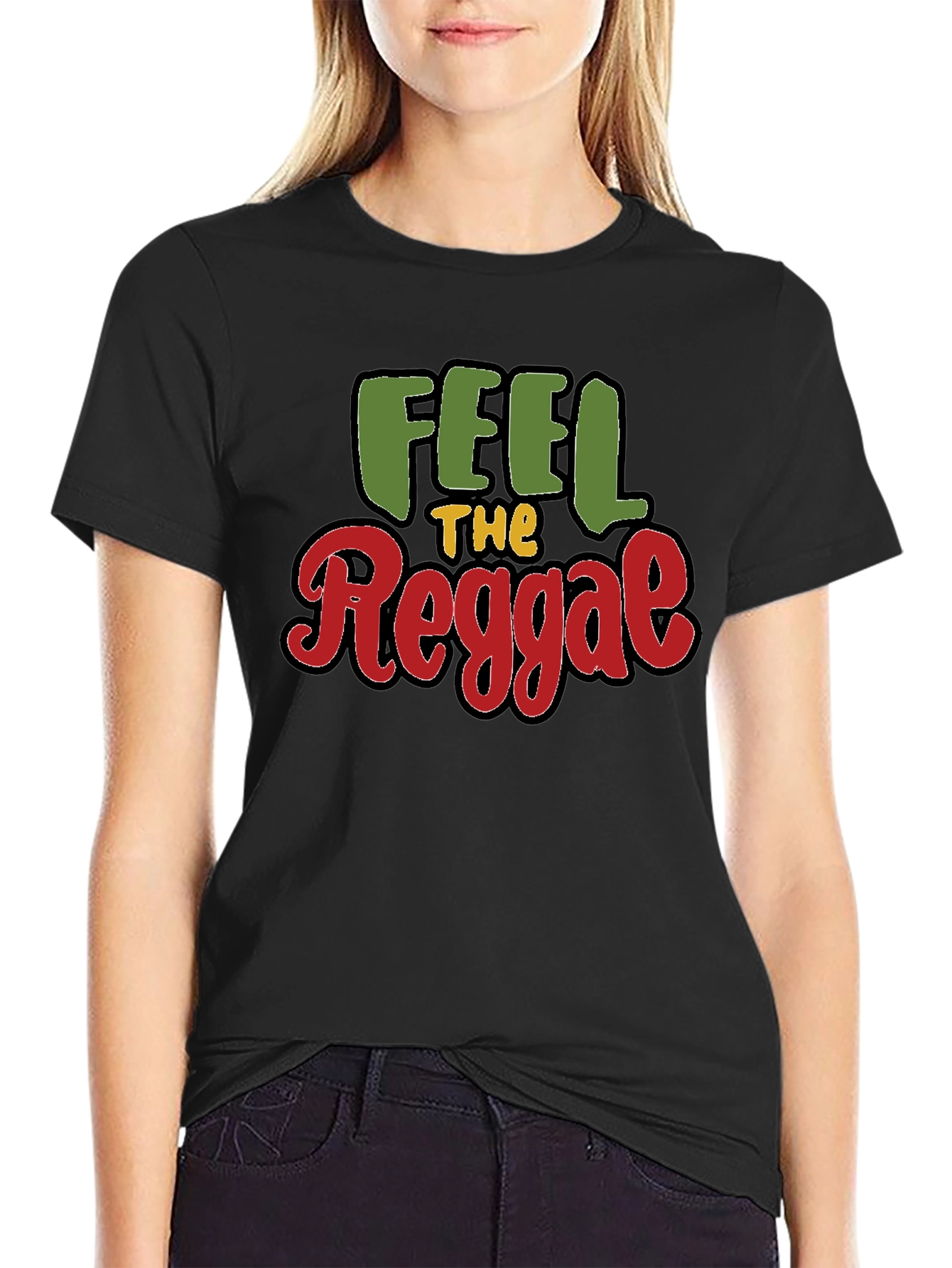 Feel The Reggae Graphic Tee - Black