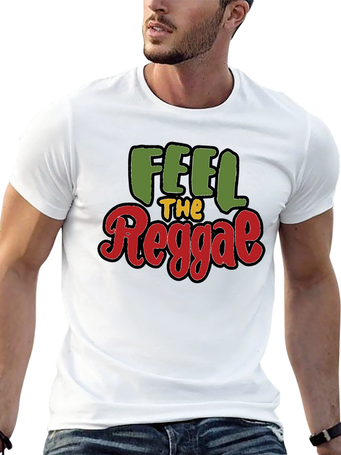 Feel The Reggae Graphic Tee - Black