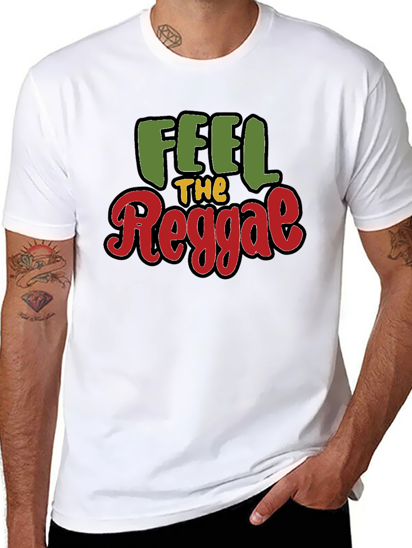 Feel The Reggae Graphic Tee - Black