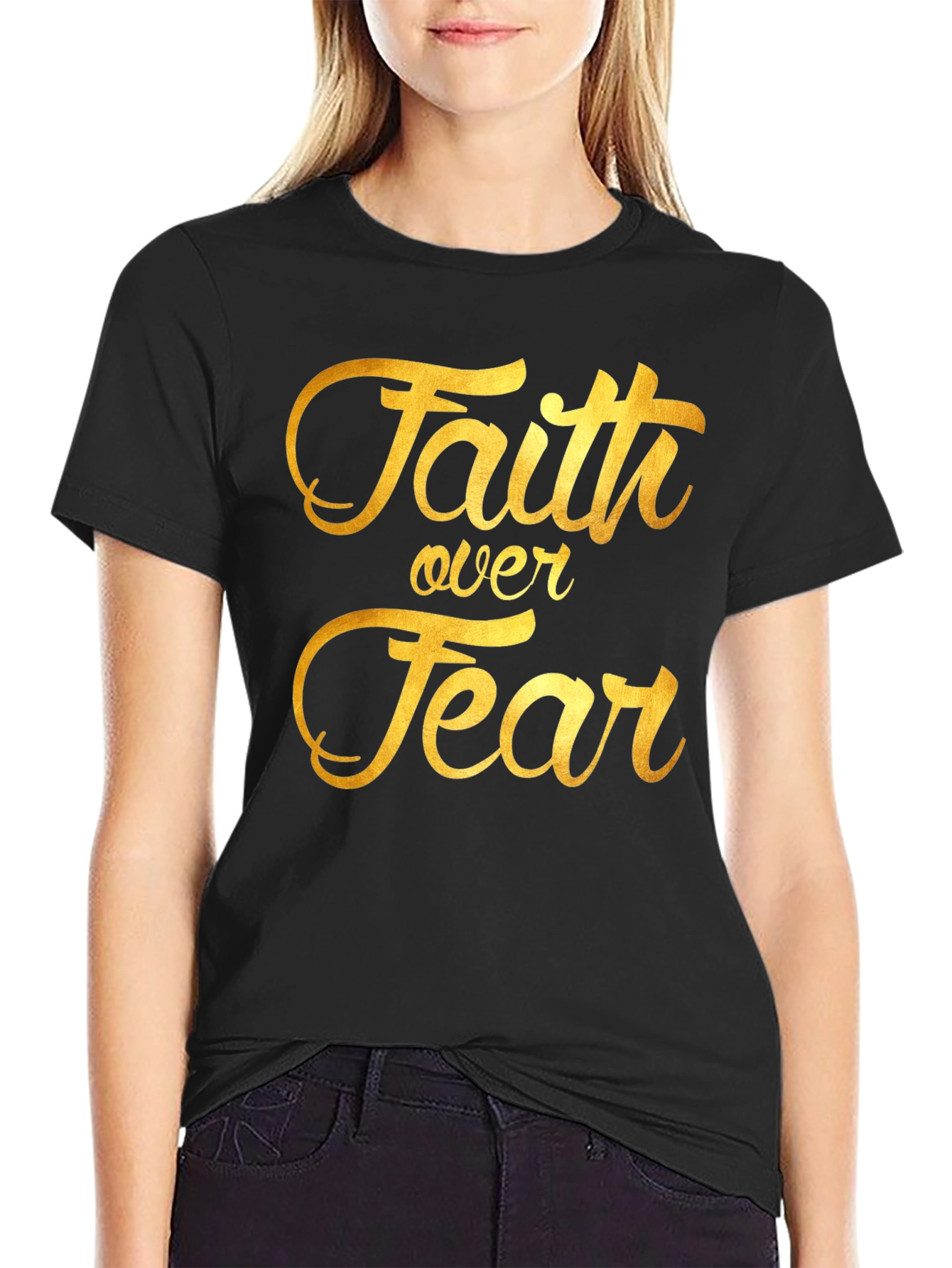 Faith Over Fear Graphic Tee - Inspiring Christian T-Shirt