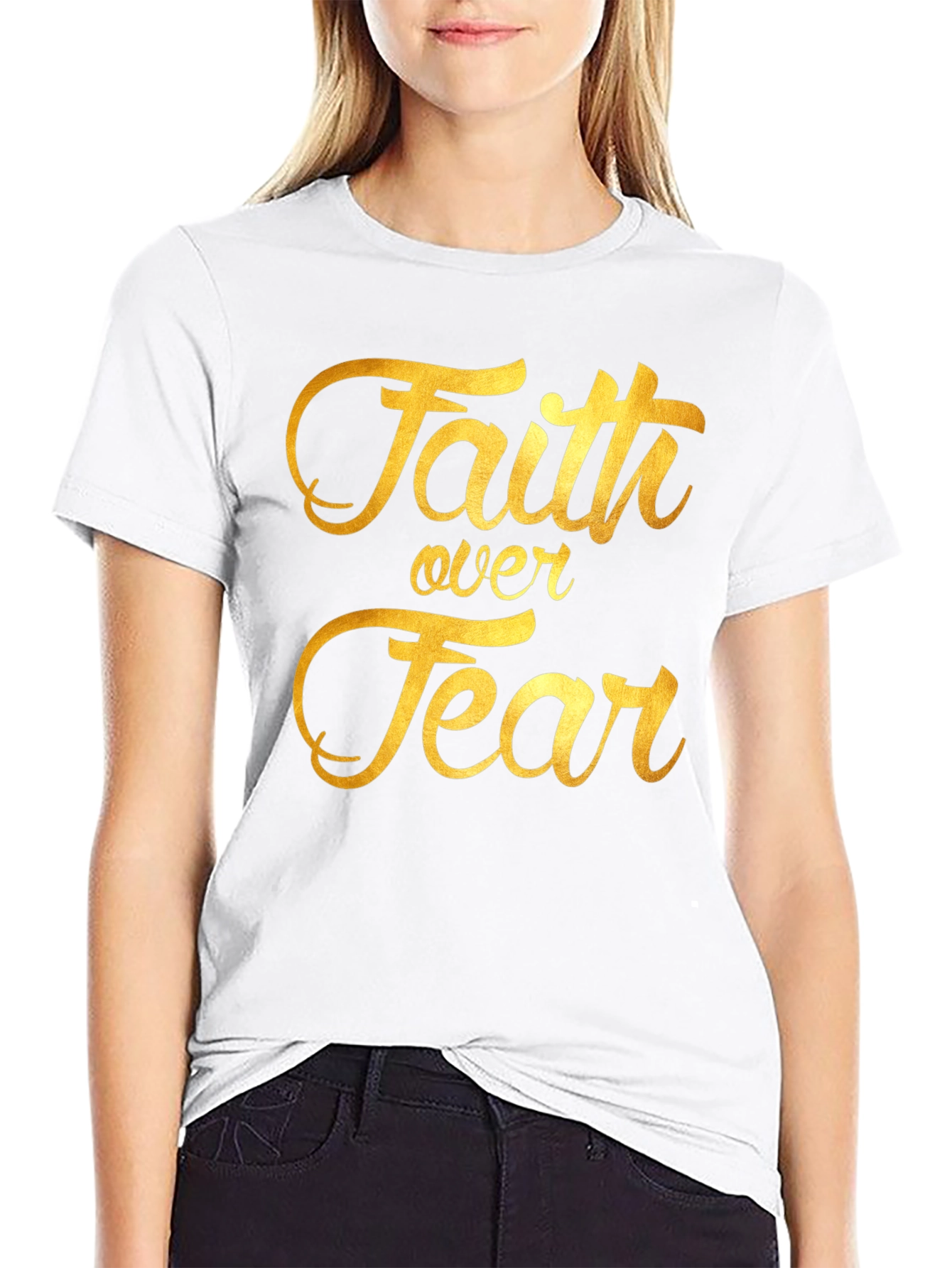 Faith Over Fear Graphic Tee - Inspiring Christian T-Shirt